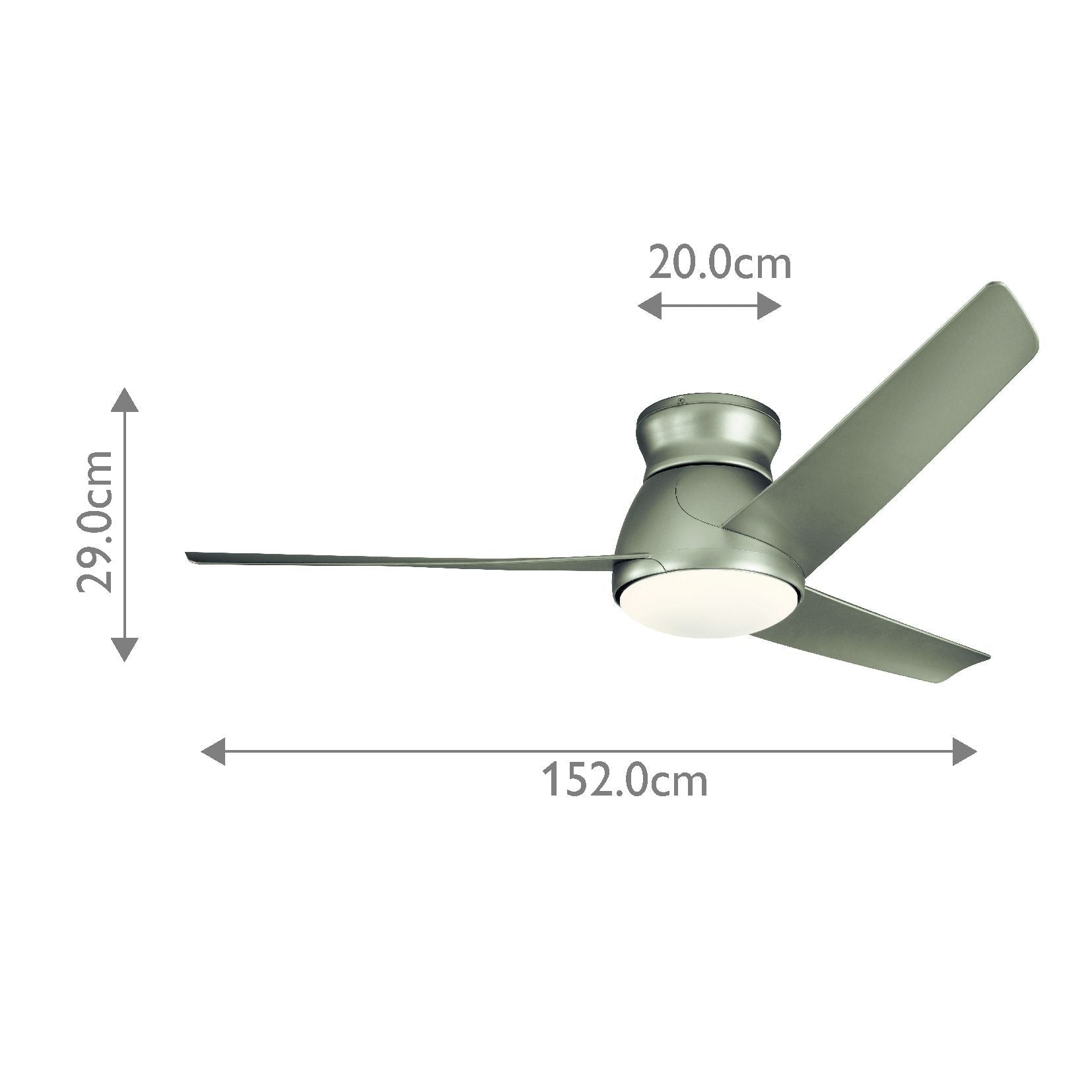 Eris - 60 Zoll / 152 cm Ventilator - Gebürstetes Nickel - Elsteadlighting - KLF - ERIS - 60 - BN