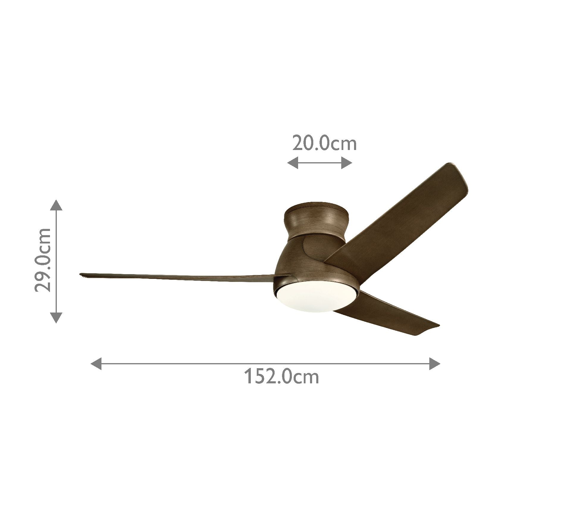 Eris - 60 Zoll / 152 cm Ventilator - Walnuss - Elsteadlighting - KLF - ERIS - 60 - WN