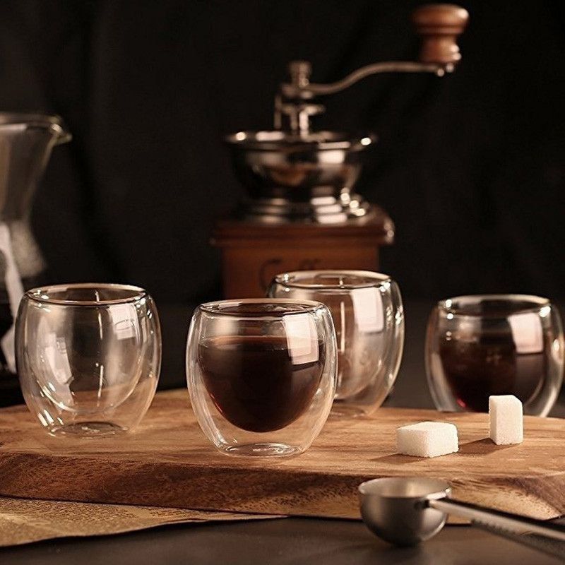 Exklusive Doppelwandige Espresso - Gläser – 6 - teiliges Design - Set - leuchtengrosshandel24 - CJHS111160901AZ