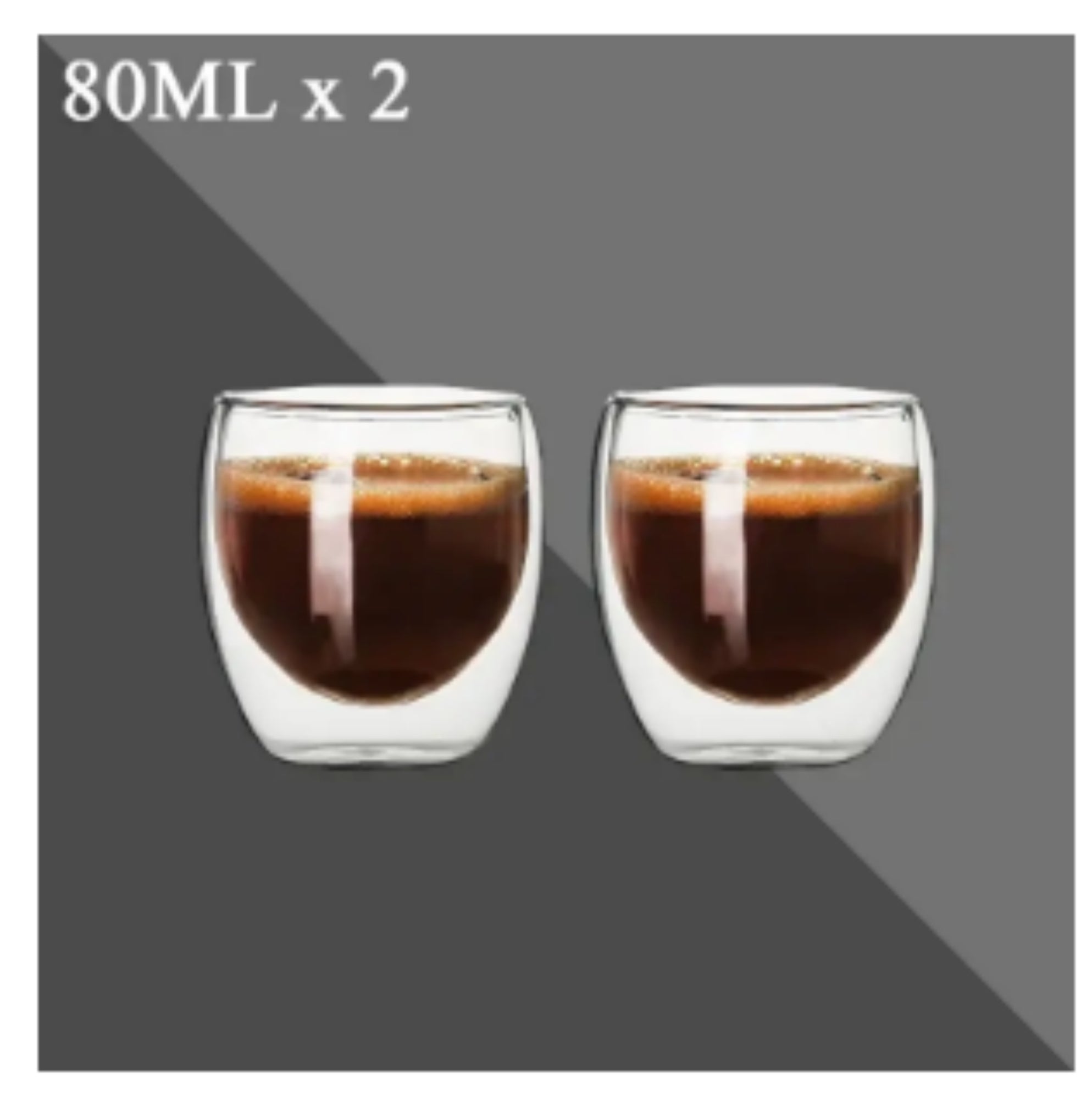 Exklusive Doppelwandige Espresso - Gläser – 6 - teiliges Design - Set - leuchtengrosshandel24 - CJHS111160901AZ