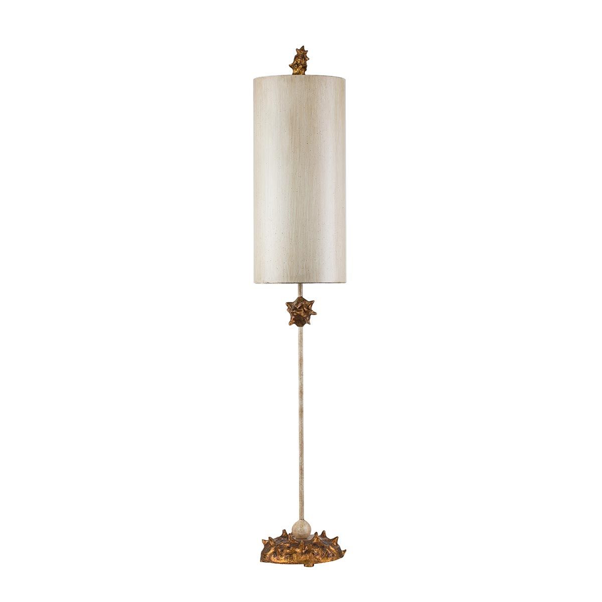 Nettle 1-flammige Tischlampe - Gold und Weiß