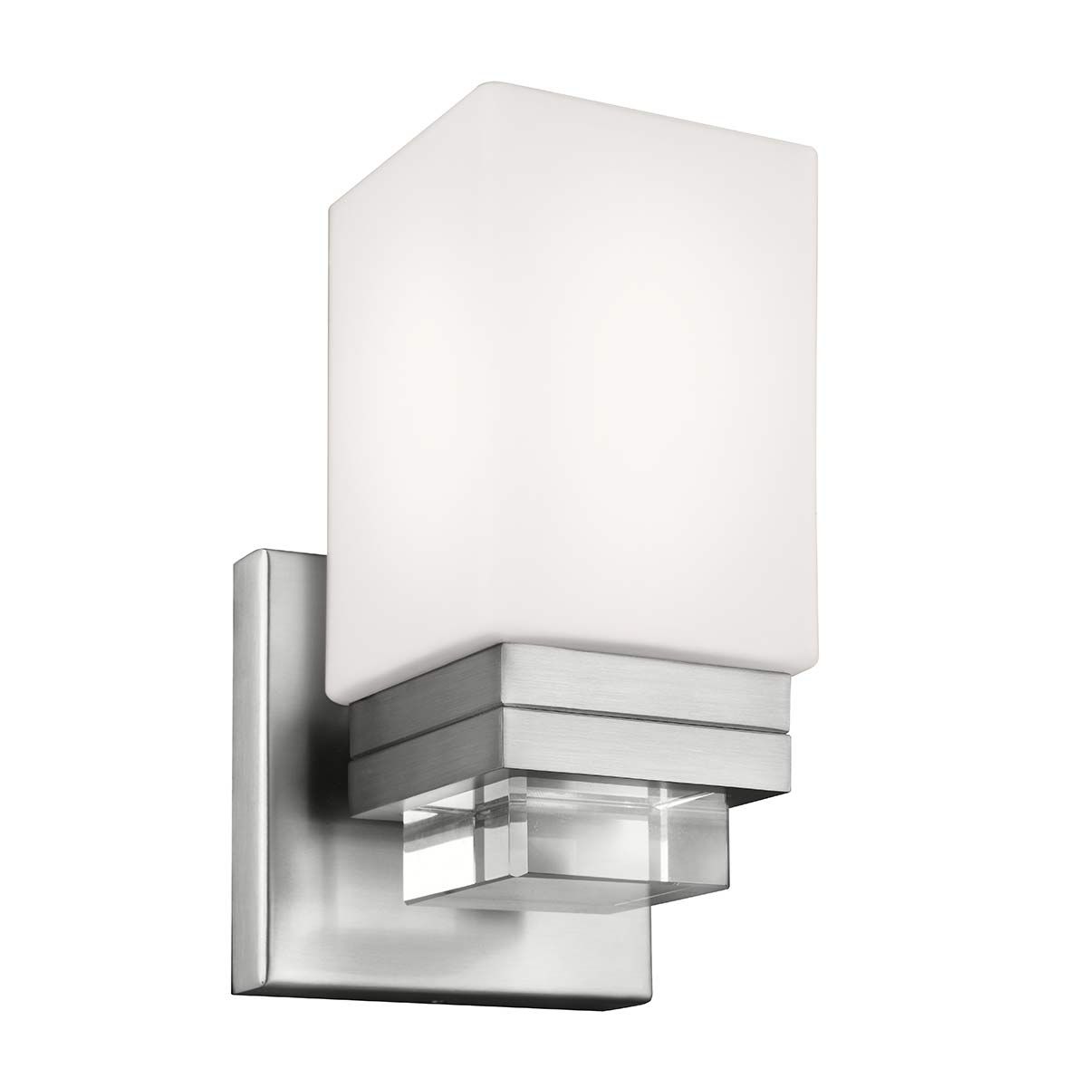 Wandleuchte Maddison 1-flammig, Satin-Nickel