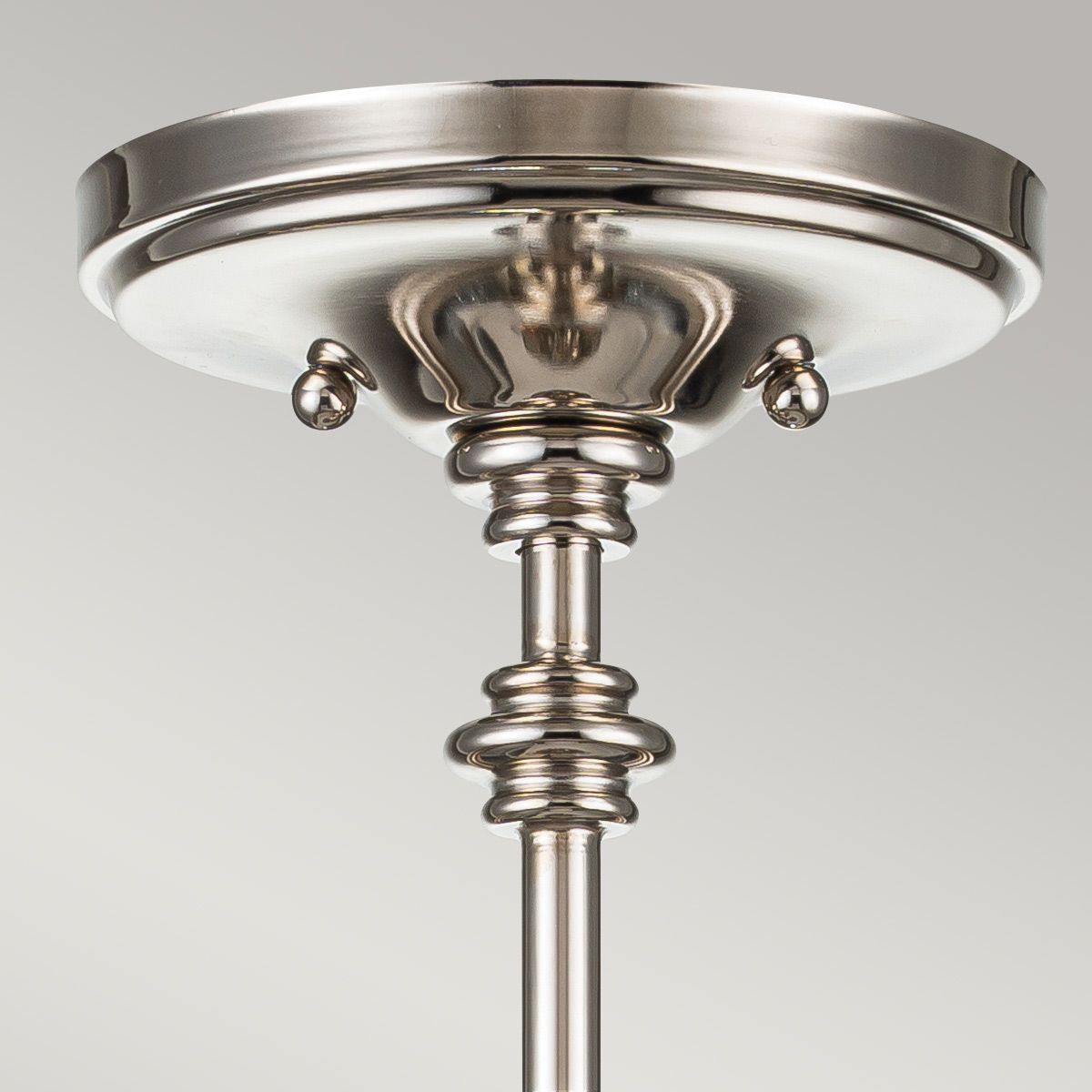Pickering Lane 3-flammige Halbeinbauleuchte, poliertes Nickel