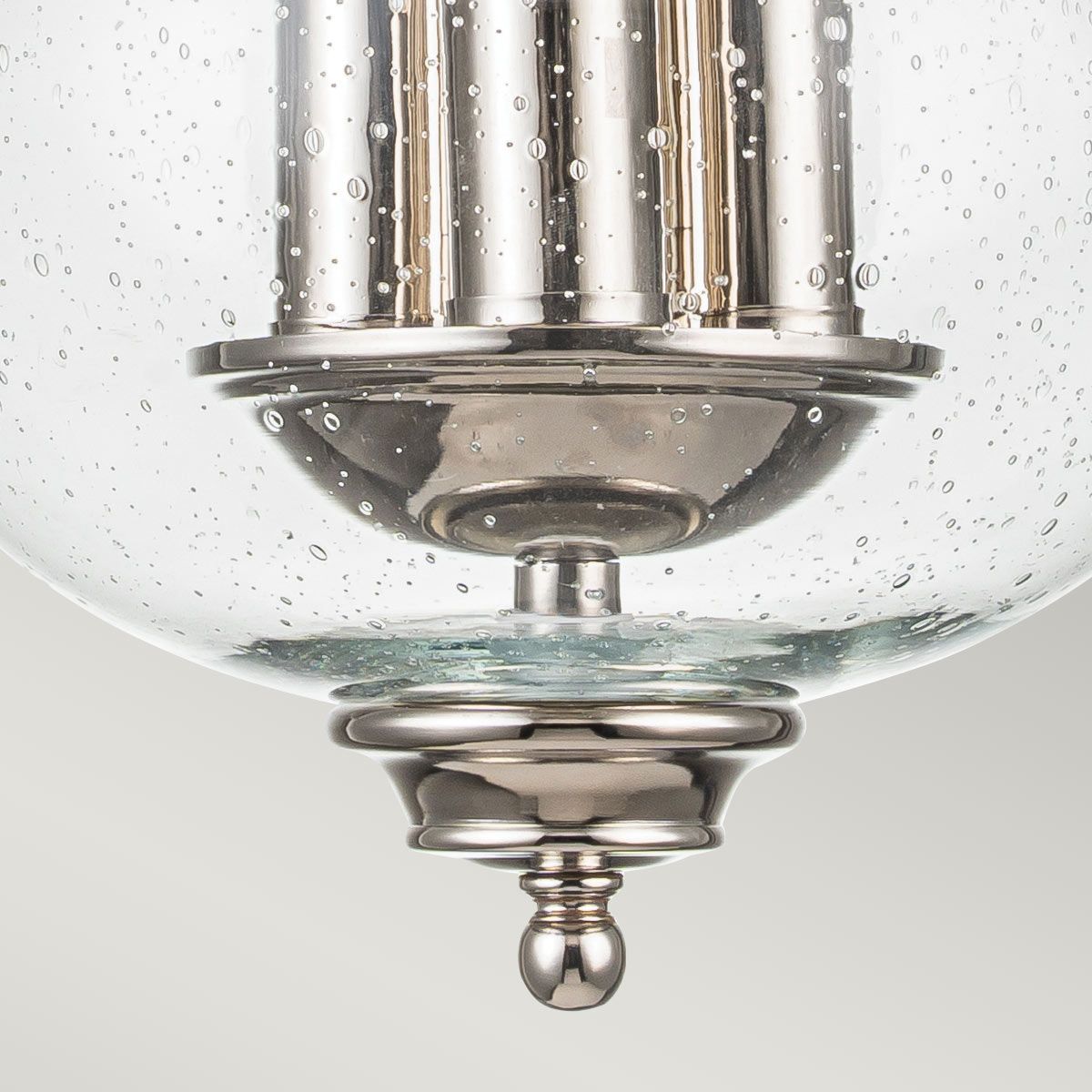Pickering Lane 3-flammige Halbeinbauleuchte, poliertes Nickel