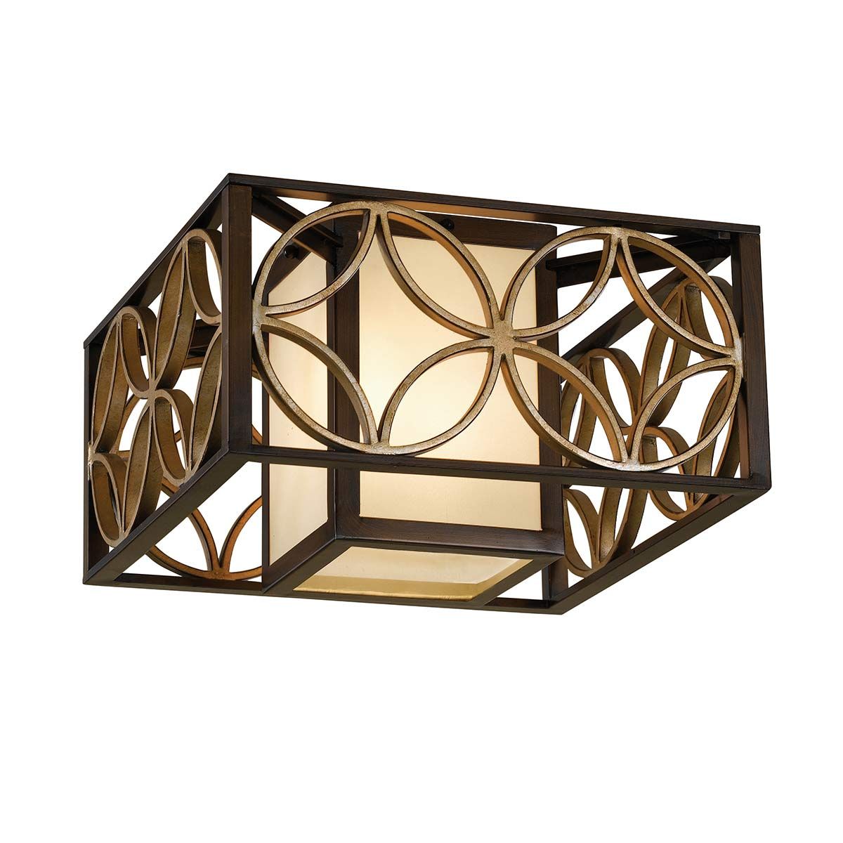 Remy 2-flammige Deckenleuchte - Heritage Bronze/Parissiene Gold