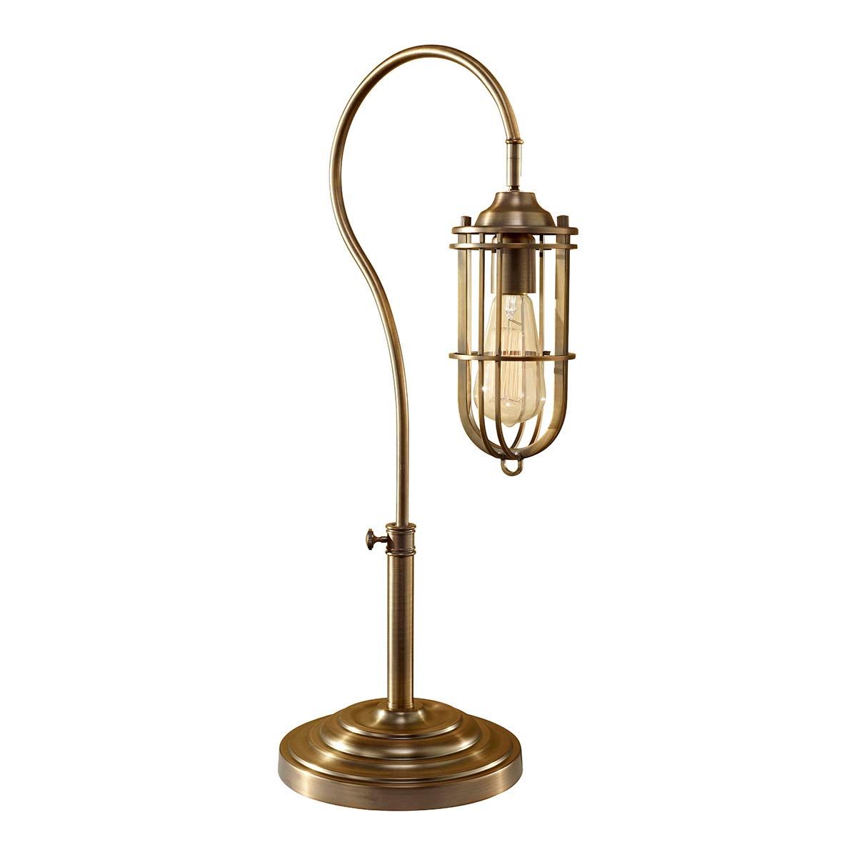 Urban Renewal 1-flammige Tischlampe, dunkles Antikmessing