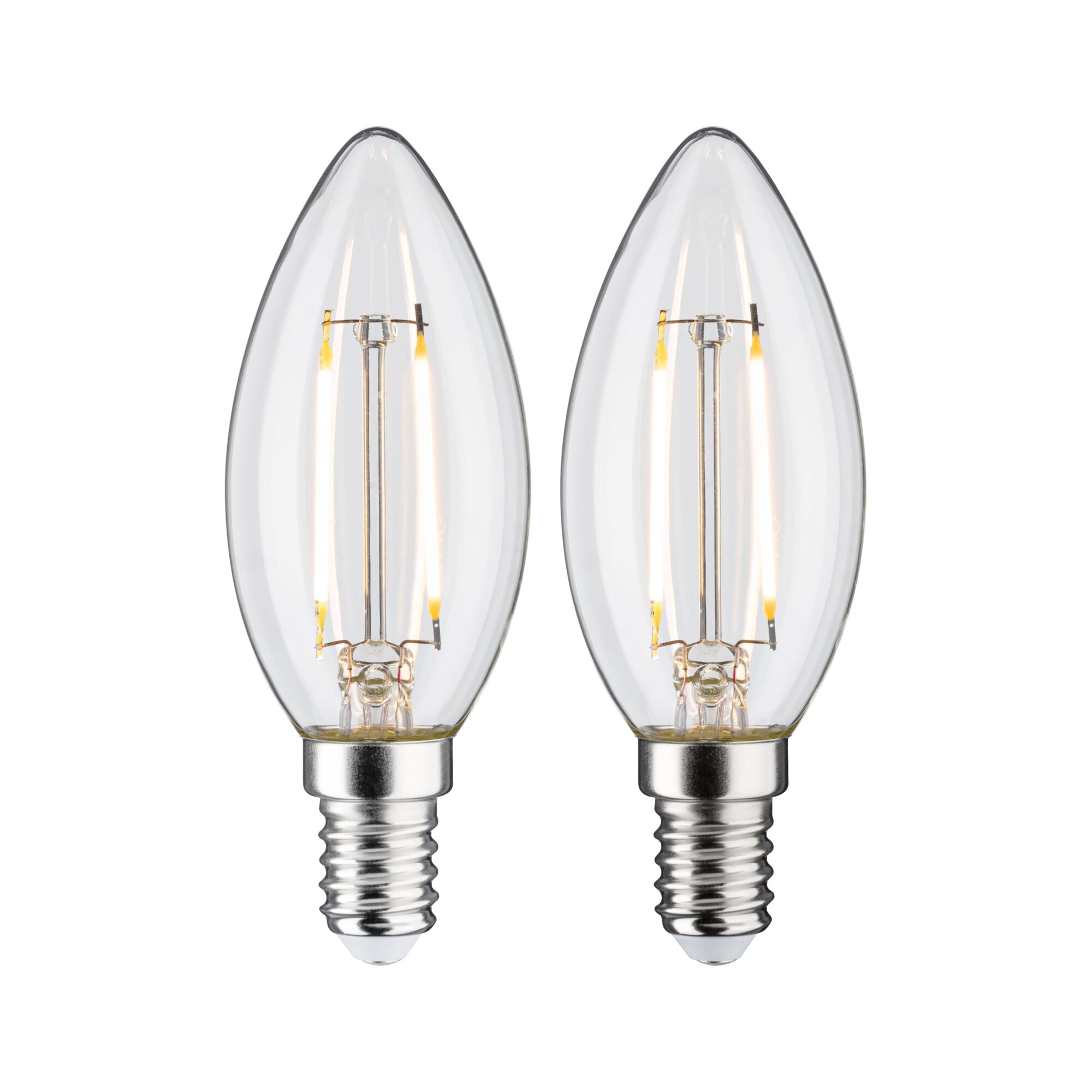 Filament 230V LED Kerze E14 2x250lm 2x2,7W 2700K Klar - Paulmann - 28855