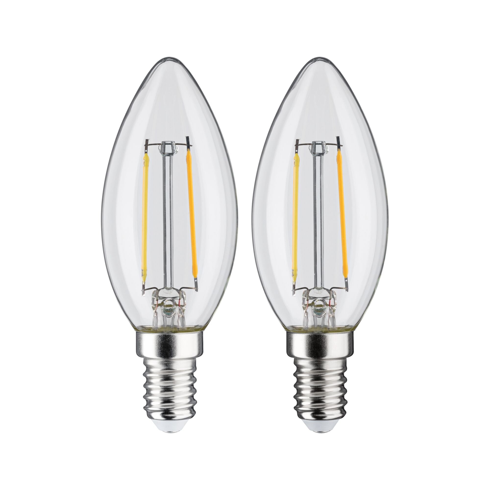 Filament 230V LED Kerze E14 2x250lm 2x2,7W 2700K Klar - Paulmann - 28855