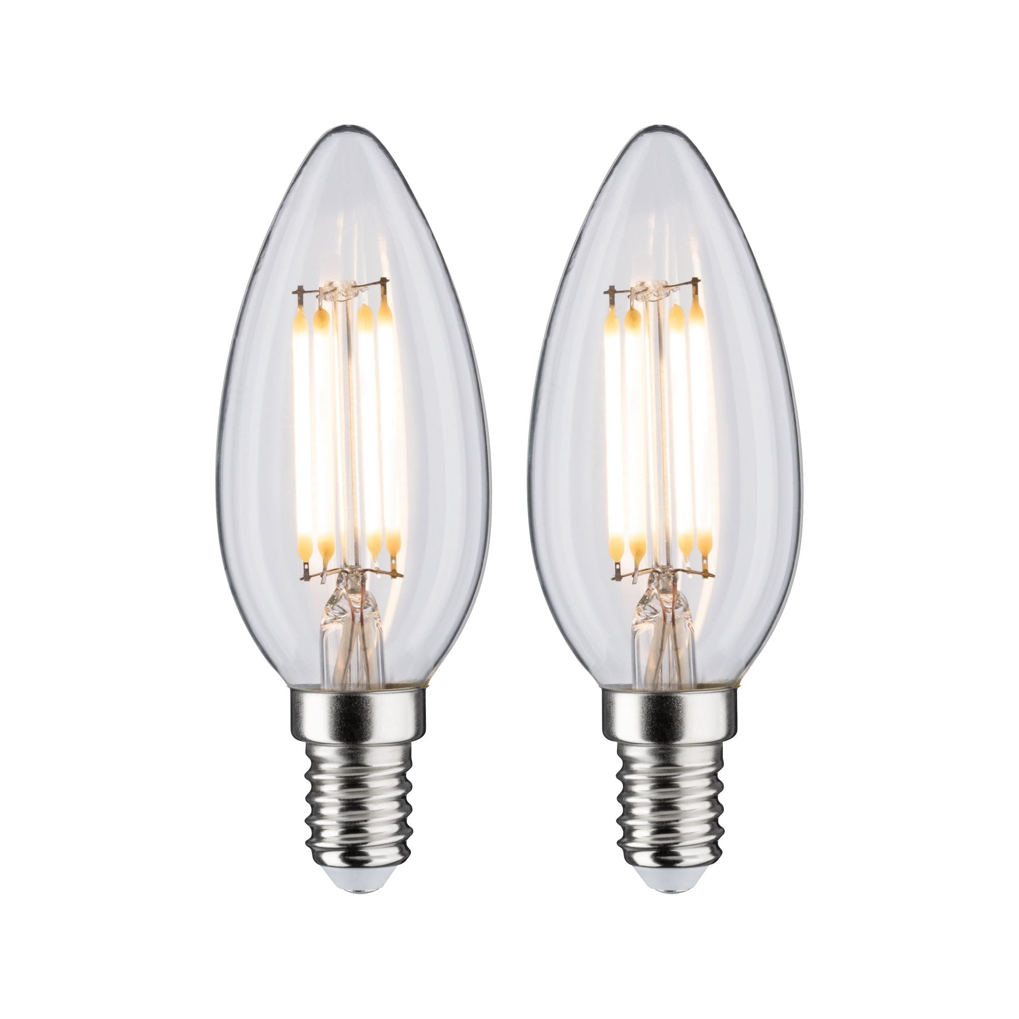 Filament 230V LED Kerze E14 2x470lm 2x4,5W 2700K Klar - Paulmann - 28788