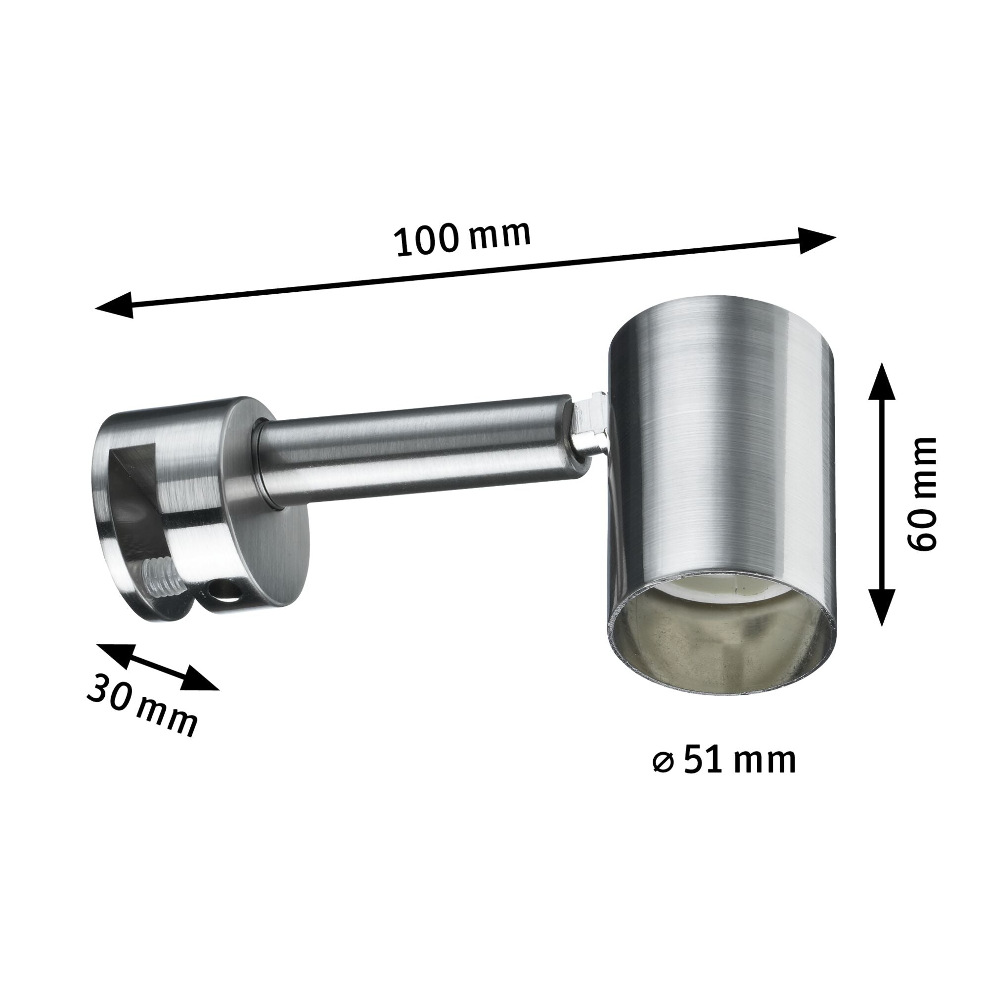 Galeria Simplo GU10 2700K 345lm 230V 5,3W Eisen gebürstet - Paulmann - 99905