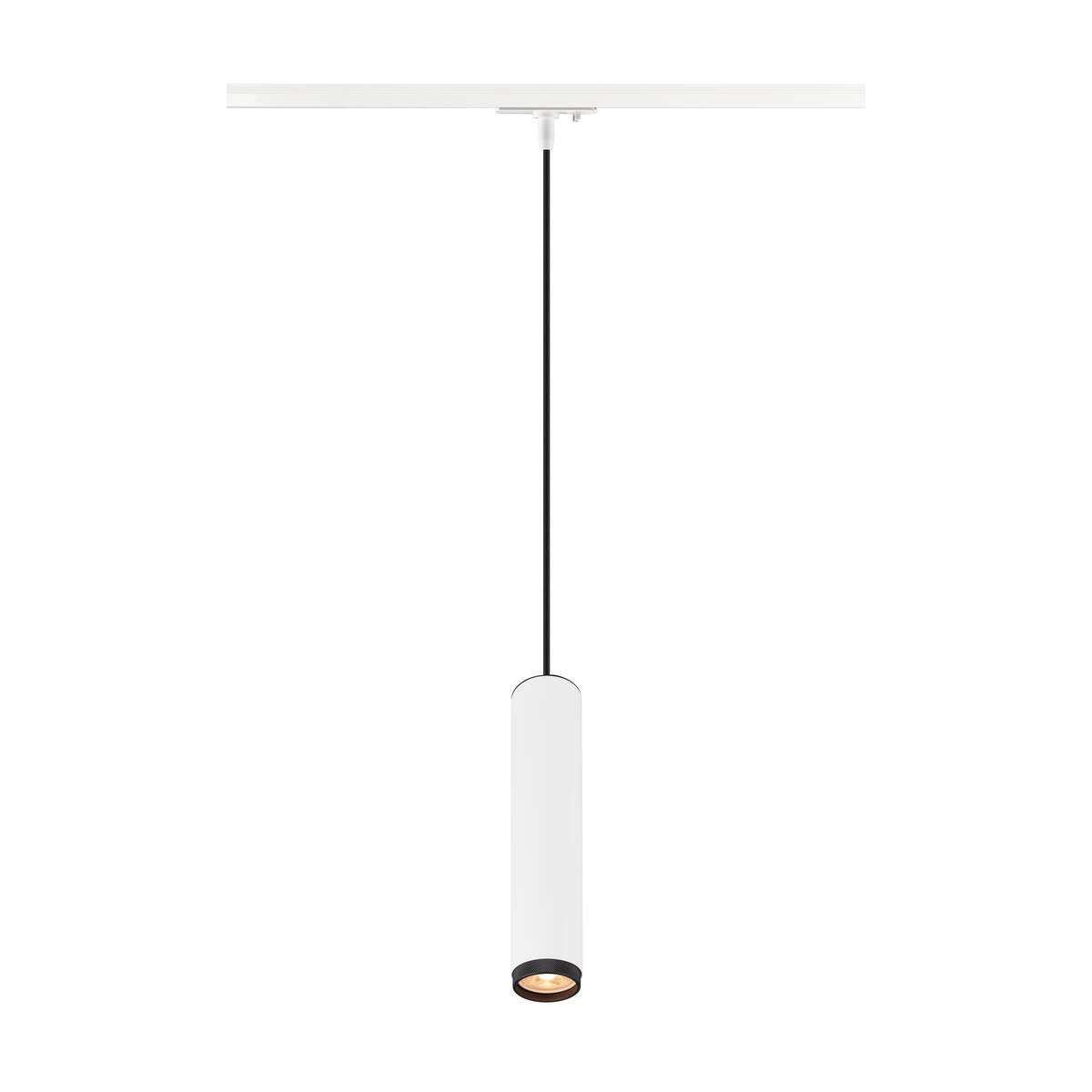 GRIP! L 1~ Pendelleuchte, GU10, Pendellänge 200 cm, 1x max. 6 W, weiß / schwarz - SLV - 1008469
