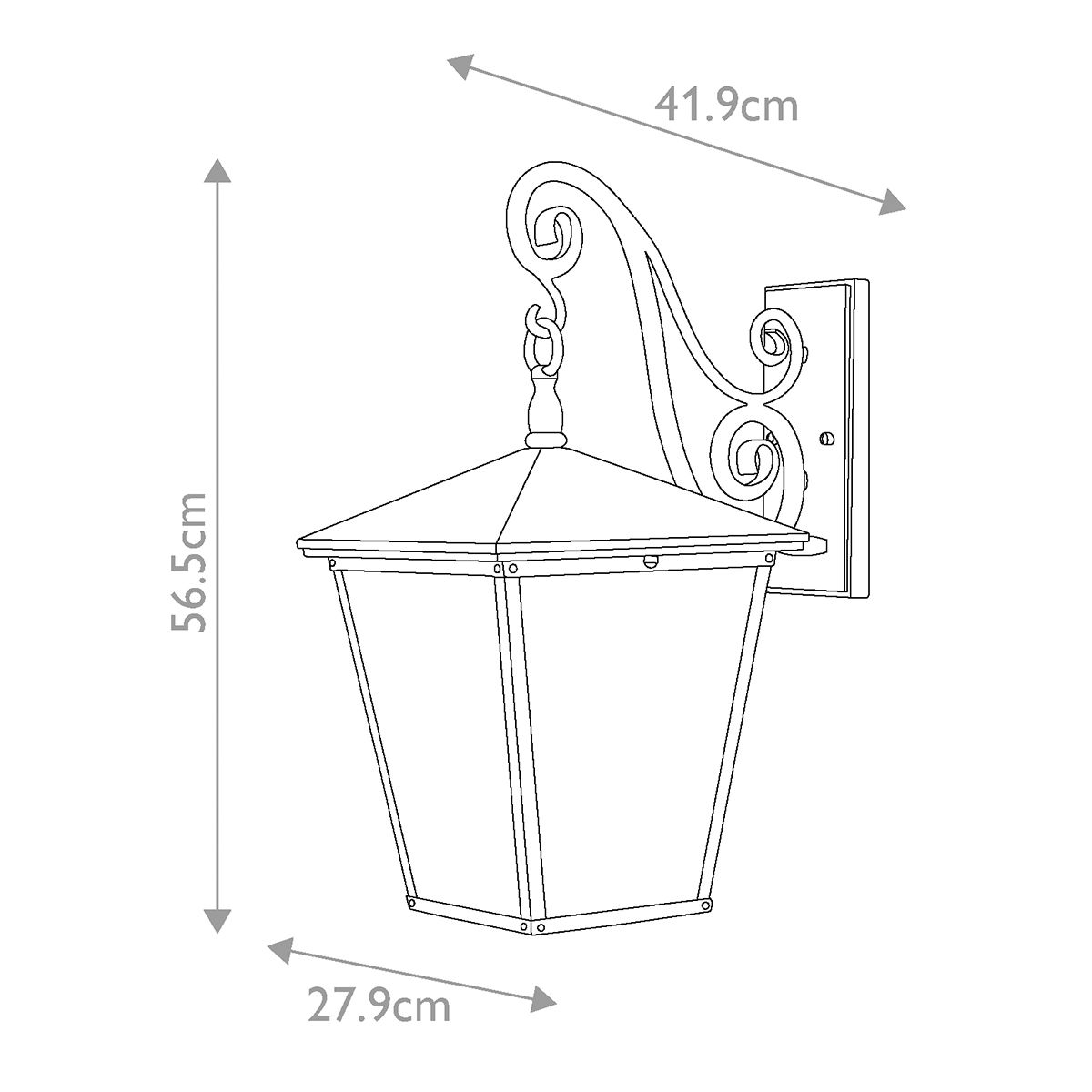 Große Wandlaterne „Trellis“ mit 4 Lichtern, Regency - Bronze - Elsteadlighting - HK - TRELLIS2 - L