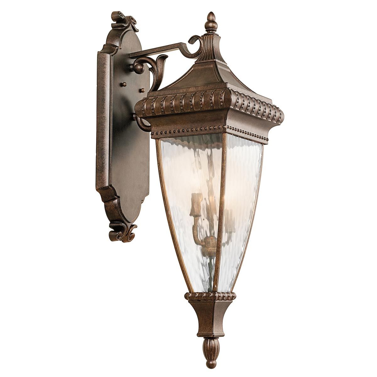 Große Wandlaterne „Venetian Rain“ mit 3 Lichtern, gebürstete Bronze - Elsteadlighting - KL - VENETIAN2 - L