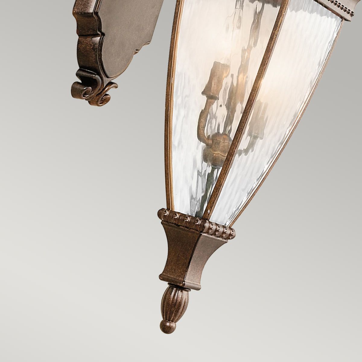 Große Wandlaterne „Venetian Rain“ mit 3 Lichtern, gebürstete Bronze - Elsteadlighting - KL - VENETIAN2 - L