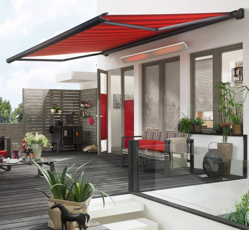 HEATSCOPE Vision Design-Heizstrahler in Weiß für Terrasse und Wintergarten