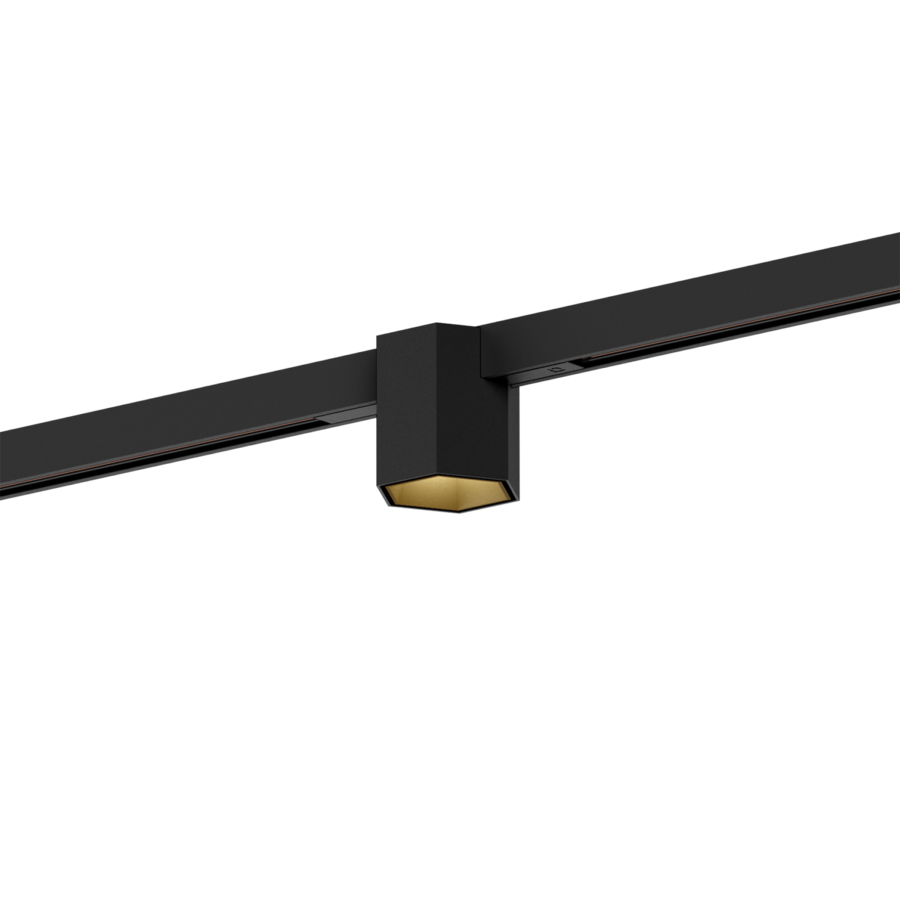 Wever & Ducré HEXO on STREX 1.0 Schwarz / Gold – Adapter Schwarz