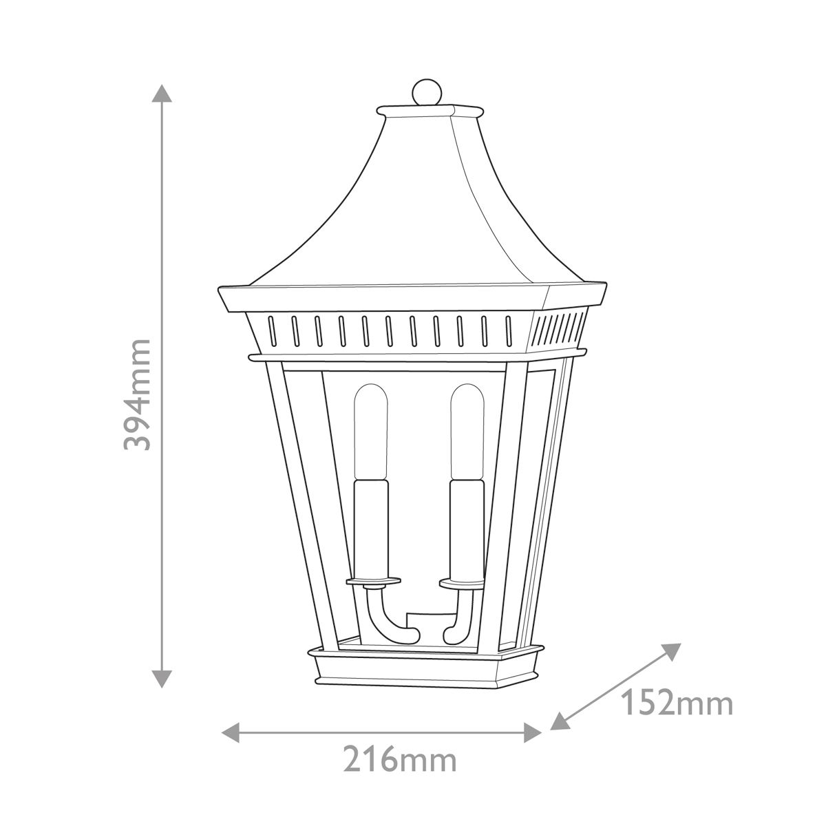 Hinkley Chapel Hill Halbwandlaterne für den Außenbereich - Elsteadlighting - leuchtengrosshandel24