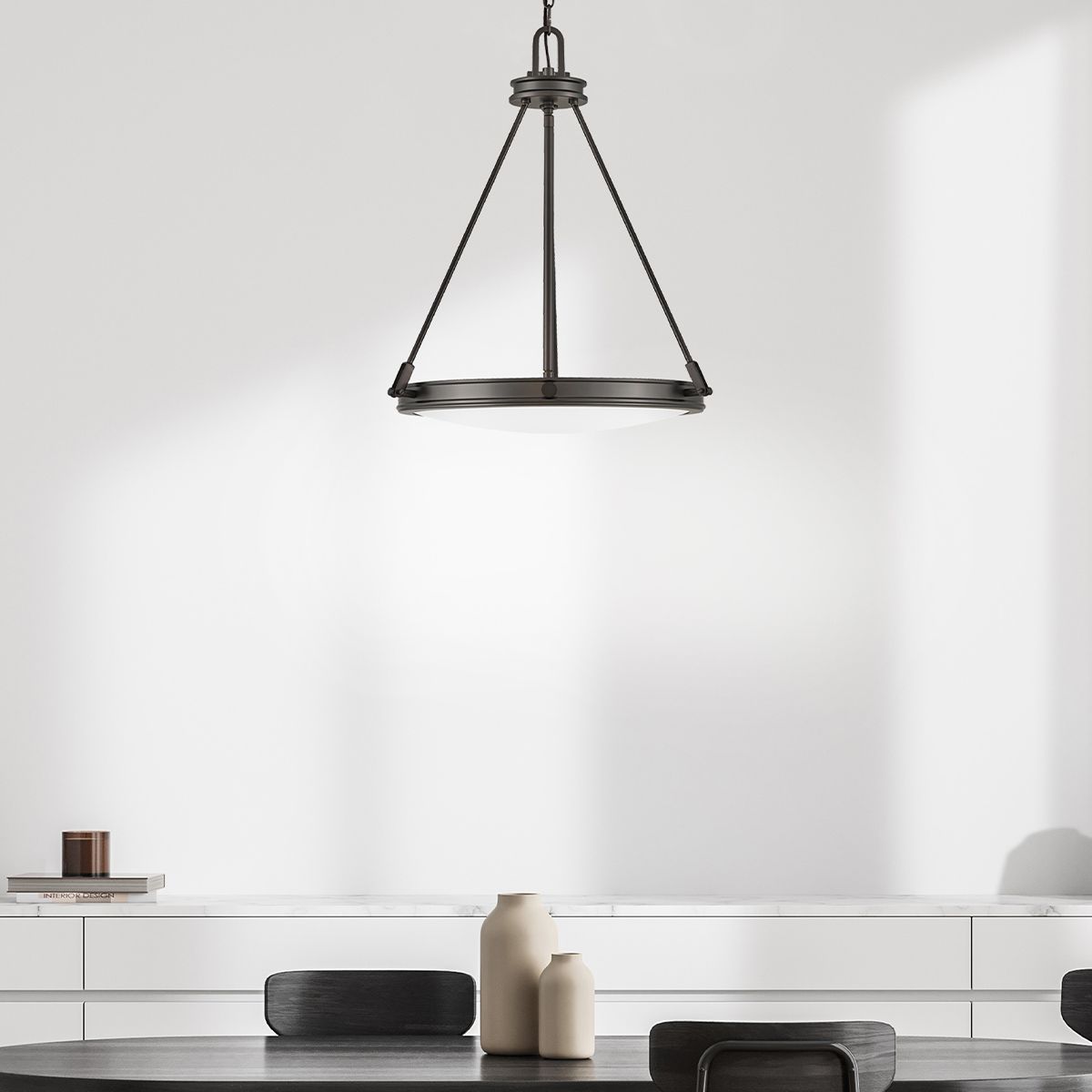 Collier 4-flammige Pendelleuchte - Schwarzoxid - Elsteadlighting - leuchtengrosshandel24
