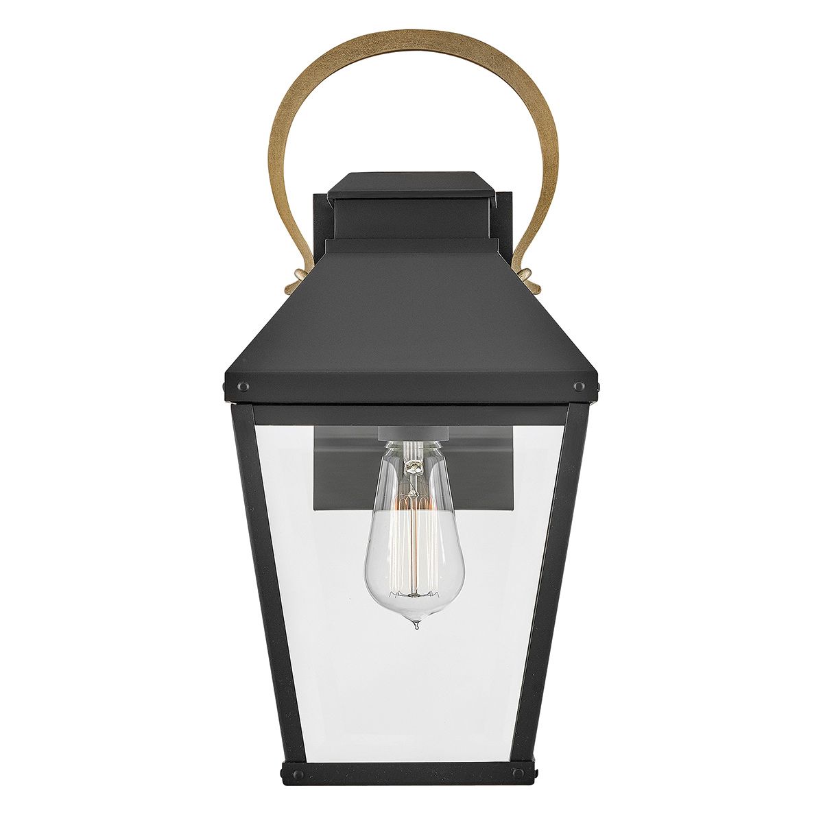 Hinkley Dawson 1 lt Outdoor Medium Wall Lantern - Black with Burnished Bronze accent - Elsteadlighting - leuchtengrosshandel24
