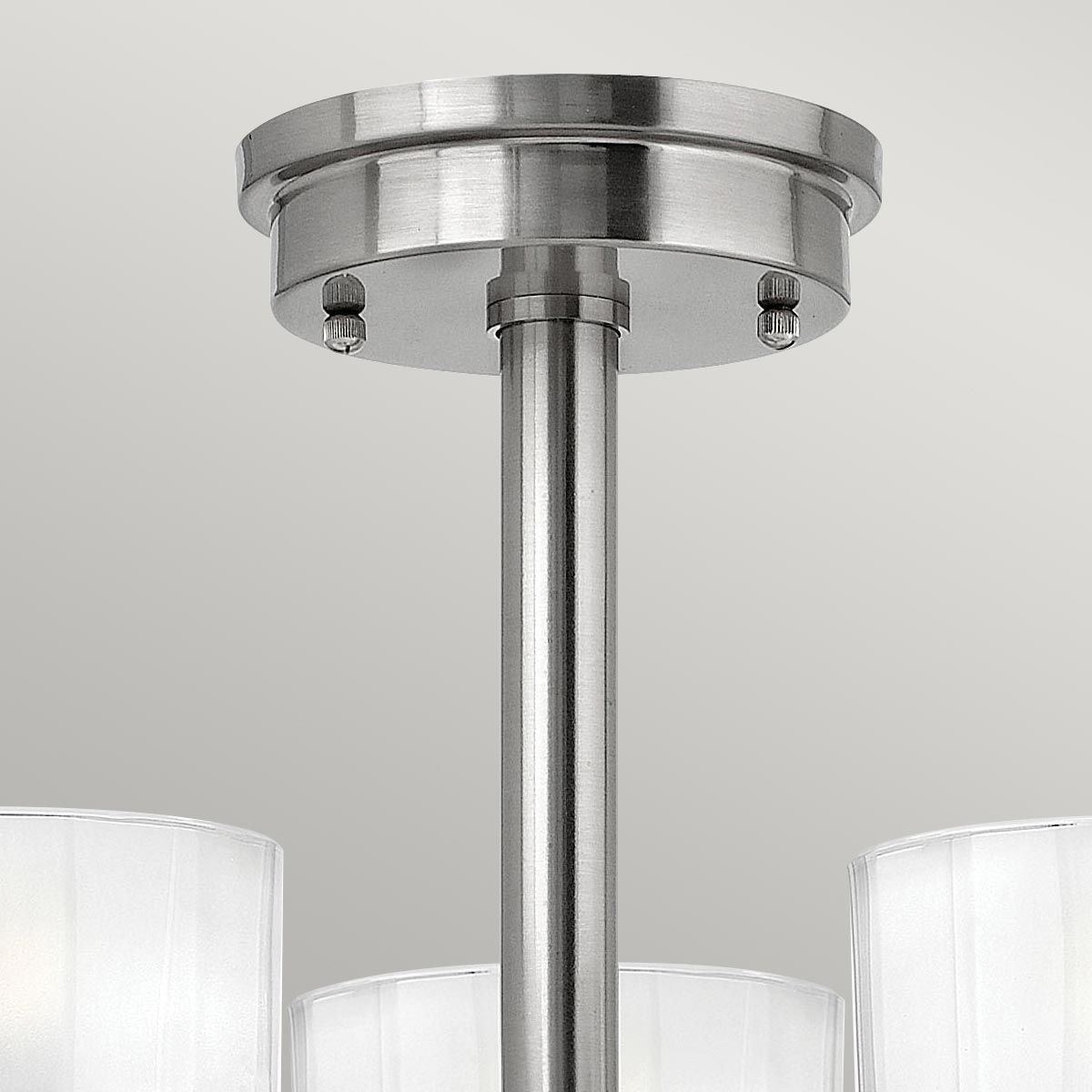 Meridian 3-flammige Halbdeckenleuchte, gebürstetes Nickel