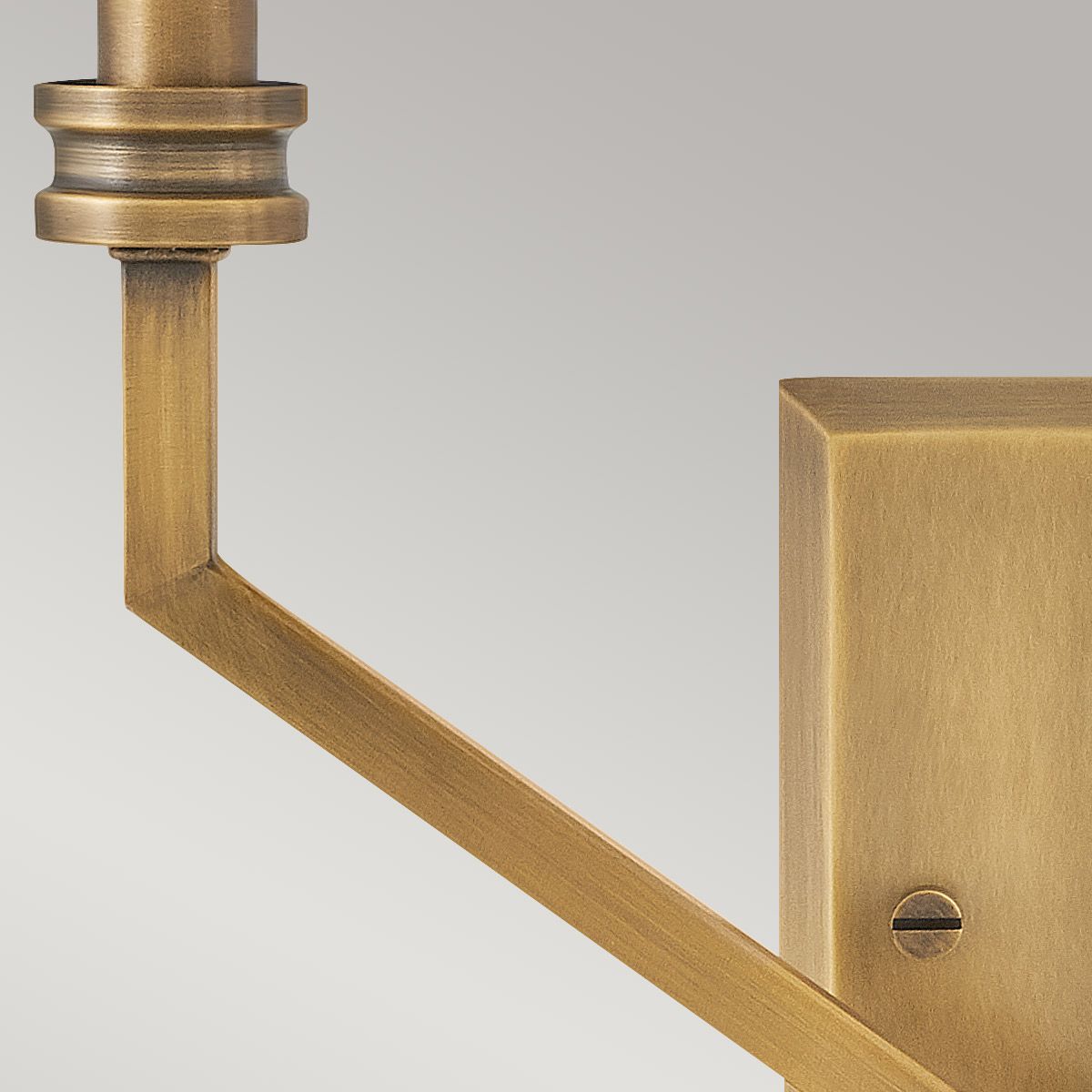 Hinkley Moore, große Wandleuchte, 3 l, traditionelles Messing mit elfenbeinfarbenem Leinenschirm - Elsteadlighting - leuchtengrosshandel24
