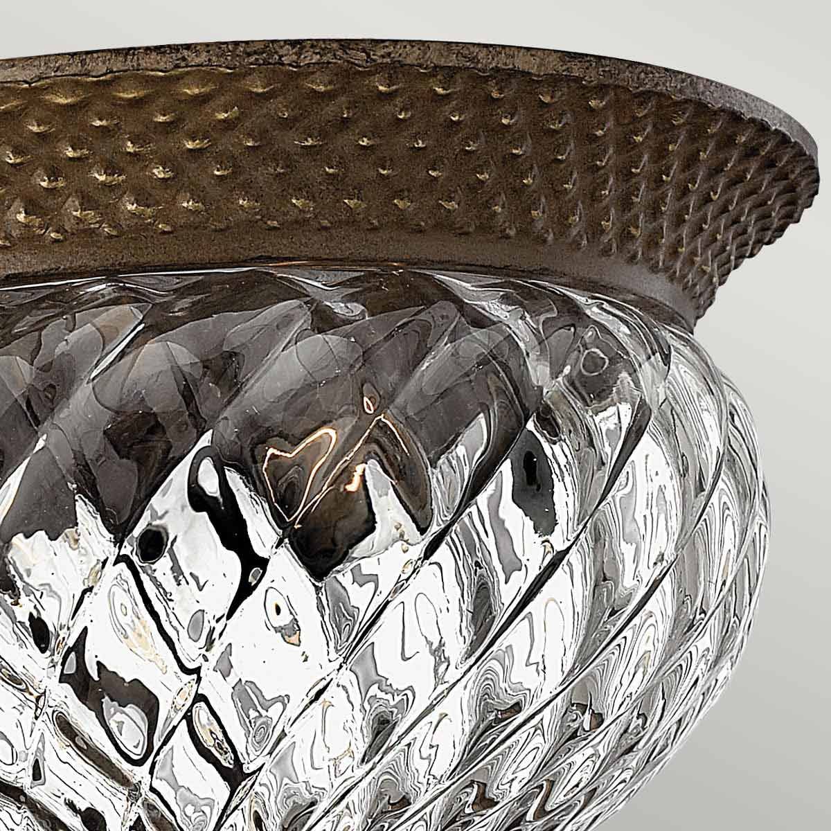 Plantation 2-flammige kleine Deckenleuchte - Perlbronze