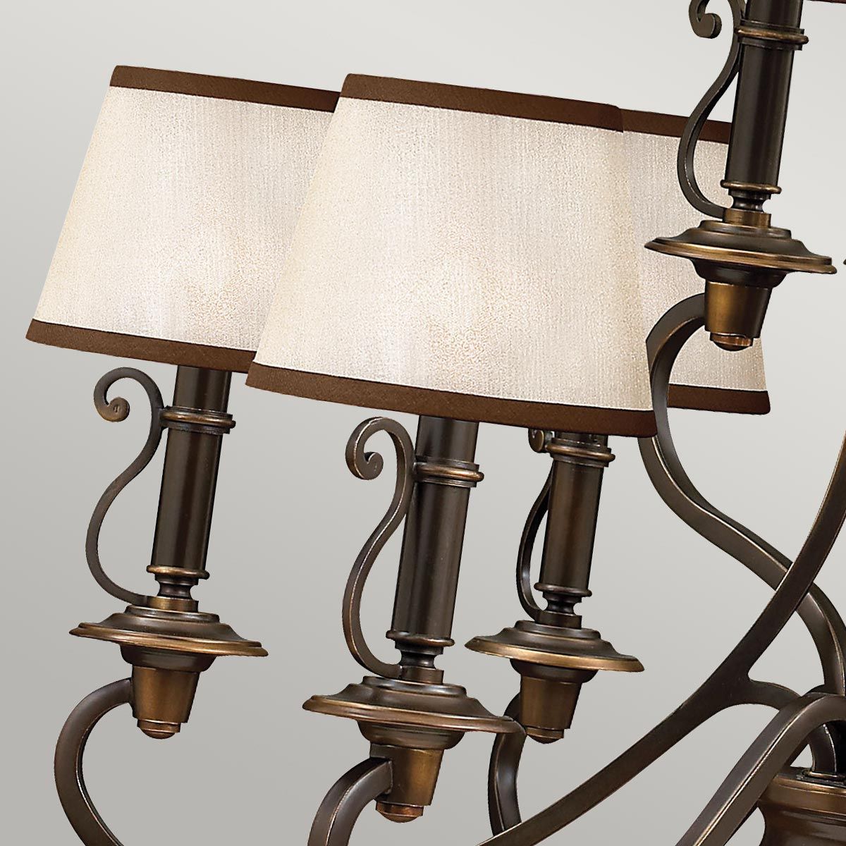 Plymouth Kronleuchter mit 9 Lichtern, alte Bronze