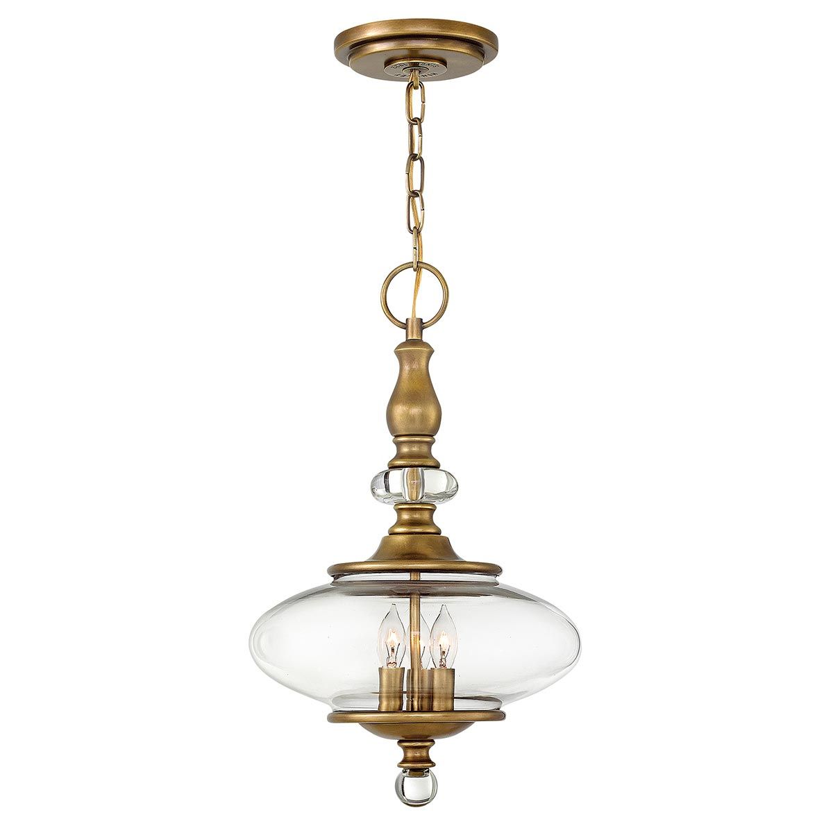 Wexley Pendelleuchte mit 3 Lichtern - Heritage Messing