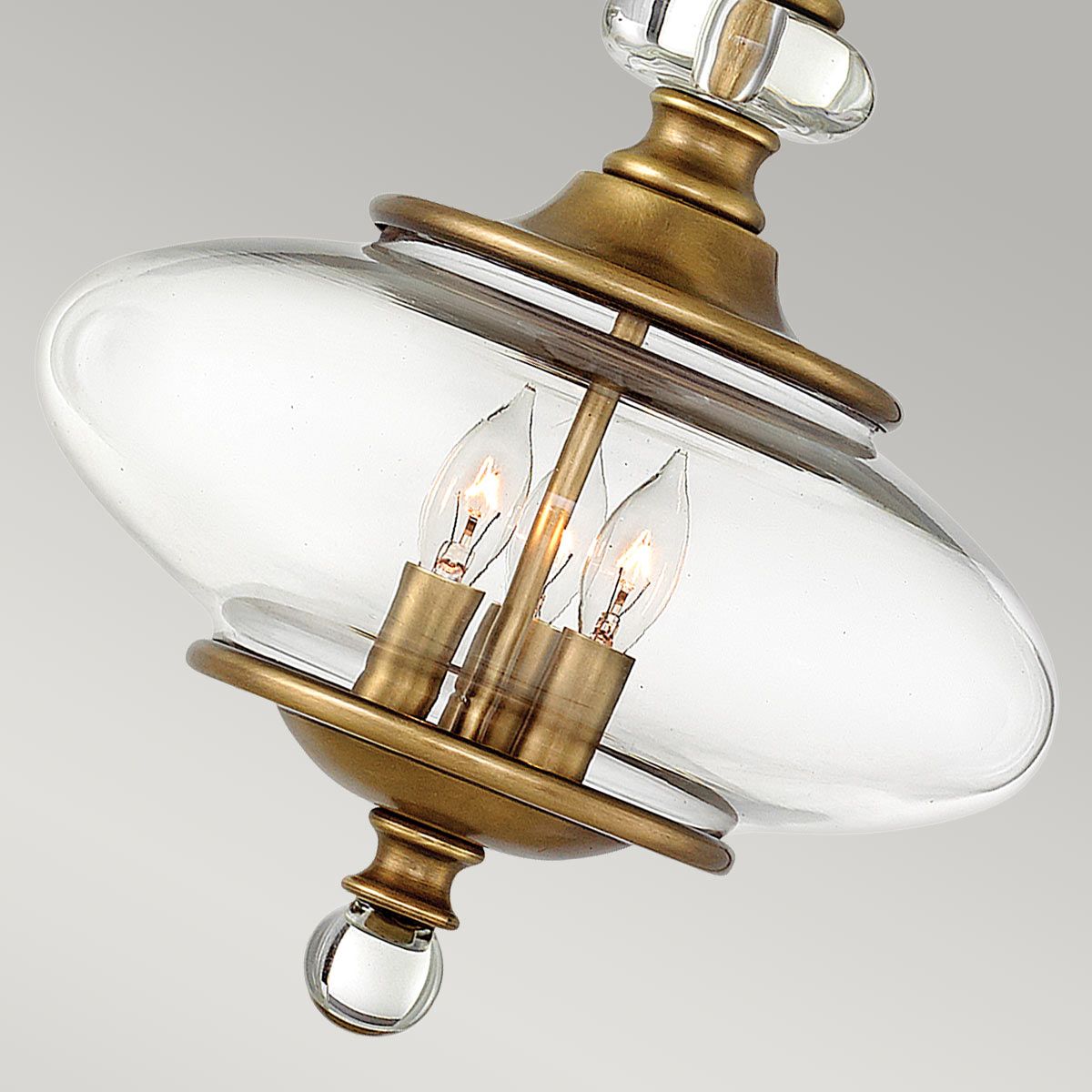 Wexley Pendelleuchte mit 3 Lichtern - Heritage Messing