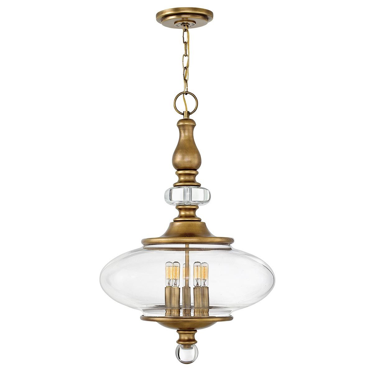 Wexley 5-flammige Pendelleuchte - Heritage Messing