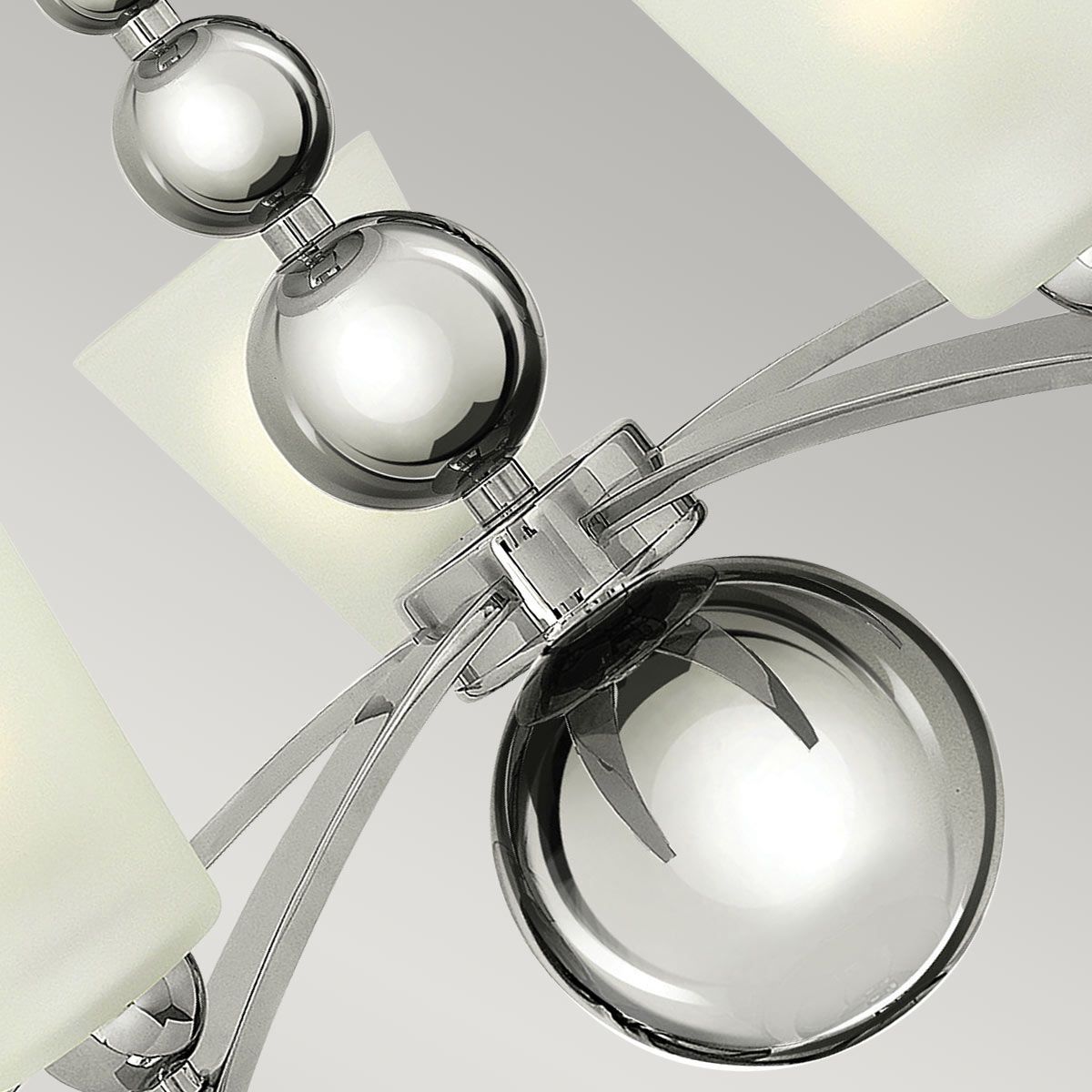 Kronleuchter „Zelda“ mit 5 Lichtern, poliertes Nickel