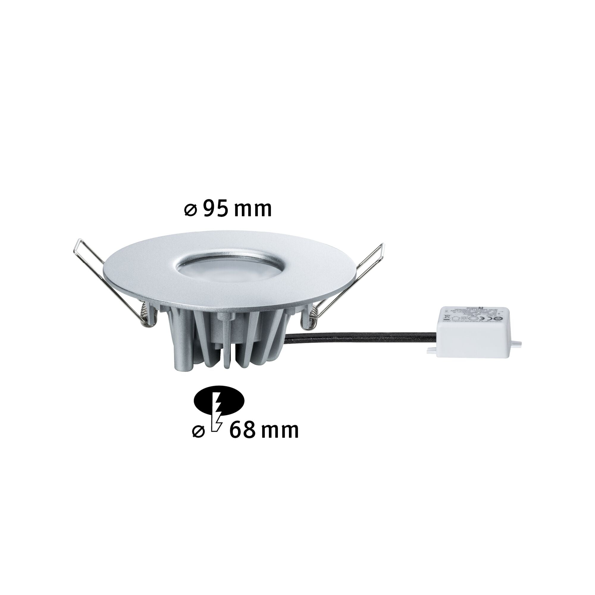 House House Außeneinbauleuchte IP44 rund 95mm 3000K 4,4W 410lm 230V Silber Metall/Acryl IP44 rund 95mm 3000K 4,4W 410lm 230V Silber Metall/Acryl - Paulmann - 79666
