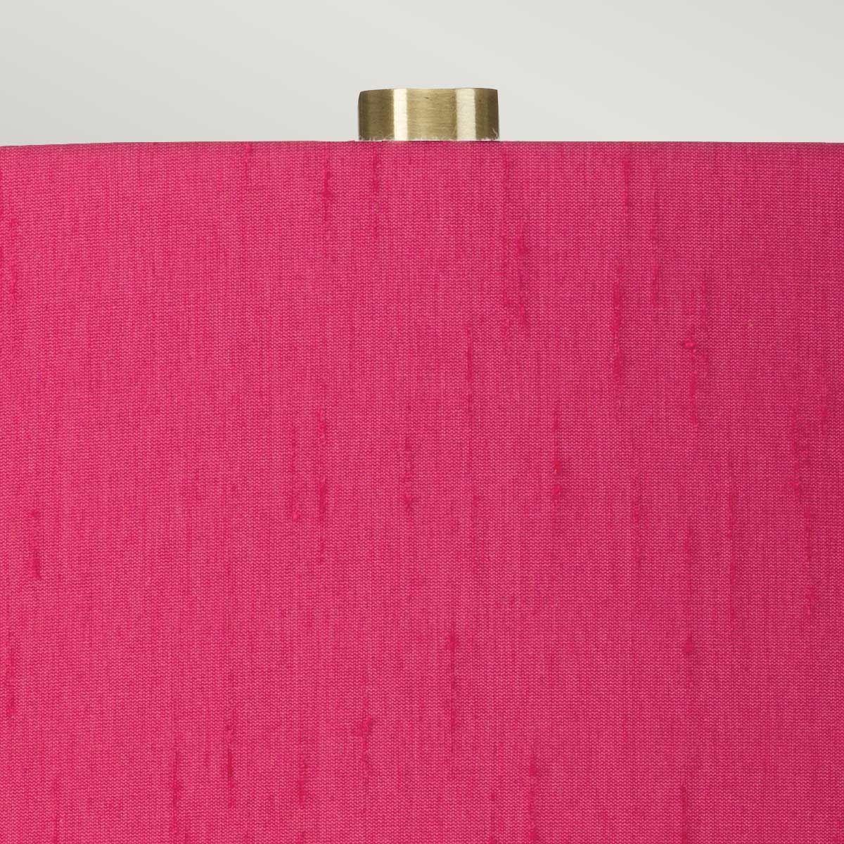 Tischleuchte Isla 1 Light - Messing gealtert, Weiß, Rosa mit Lampenschirm in Cranberry-Pink