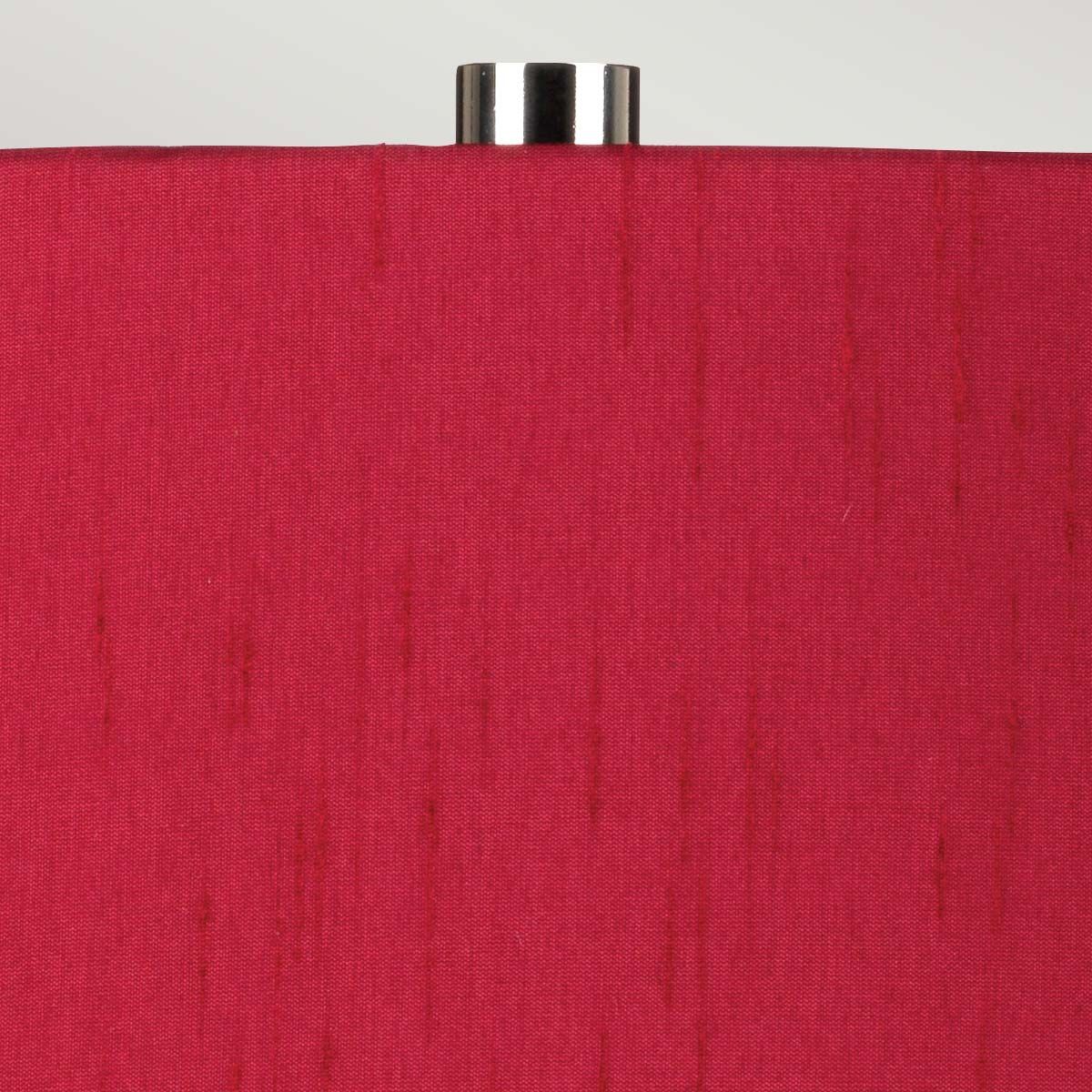 Tischleuchte Isla 1 Light - Poliertes Nickel, Weiß, Rot mit rotem Lampenschirm