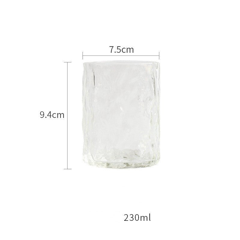 Kaffee - & Teeglas mit Struktur – Handgemacht aus Borosilikatglas - leuchtengrosshandel24 - CJJJCFHS02787 - Glacier cup