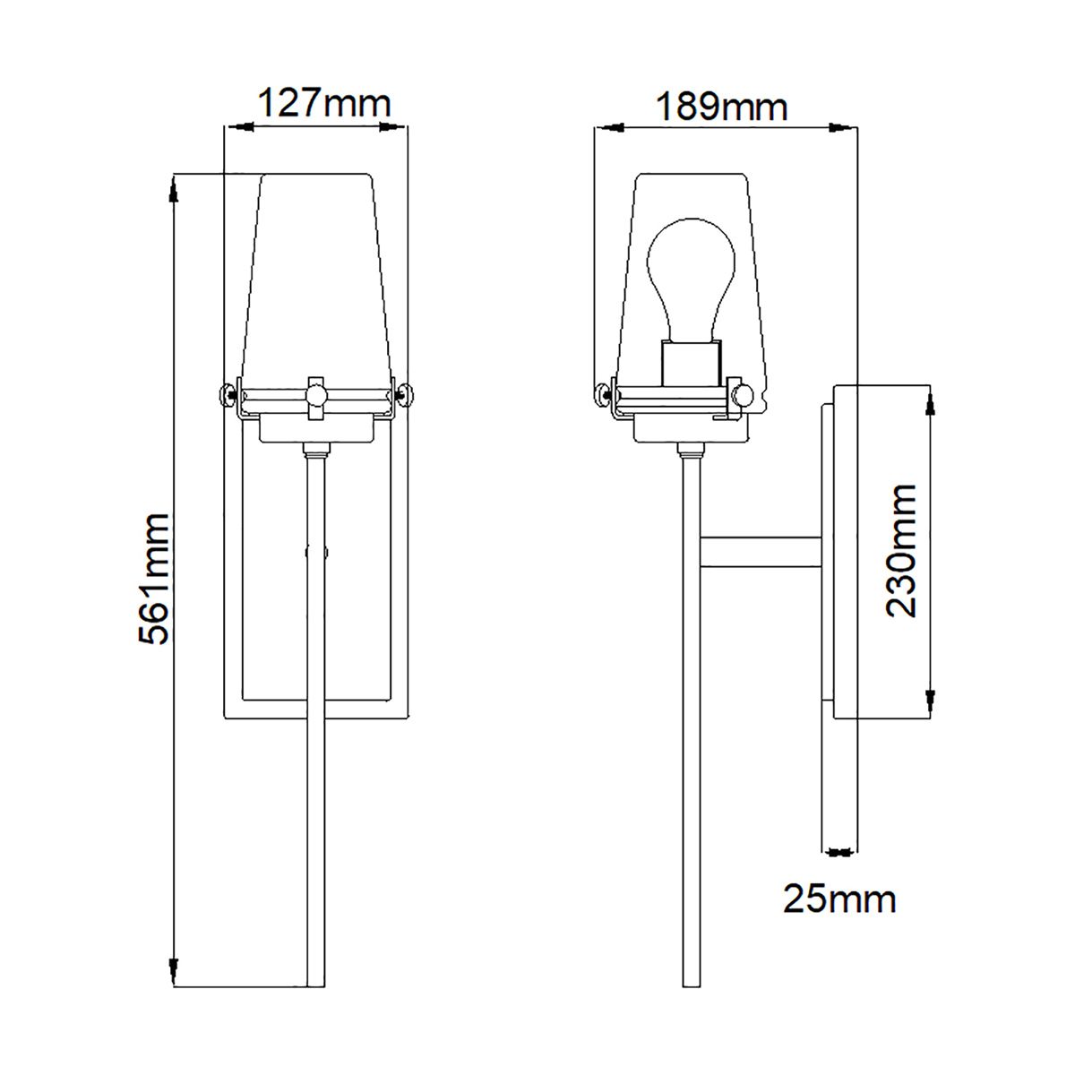 Alton 1-flammige Wandleuchte - Gebürstetes Messing