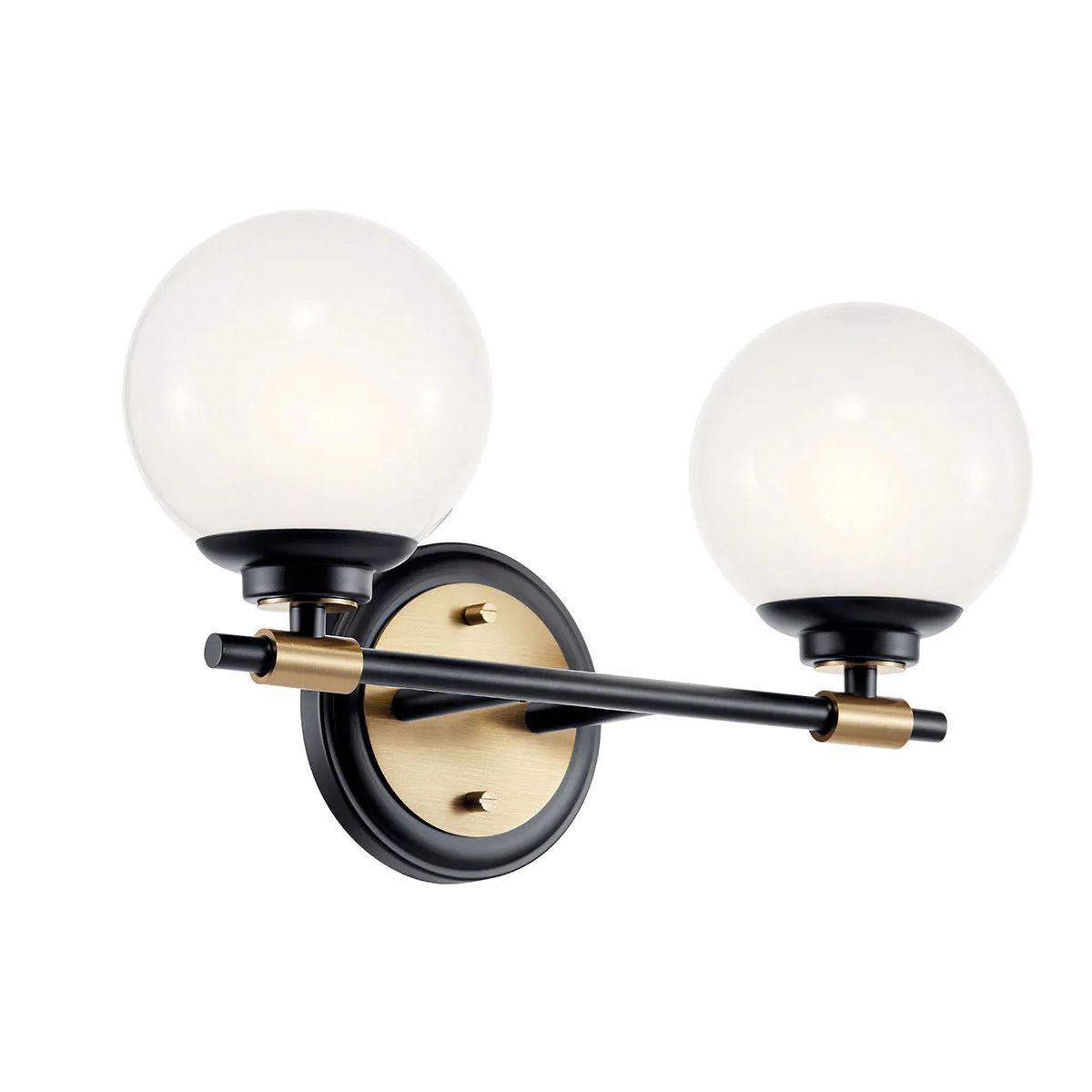 Benno 2 l Wandleuchte - Schwarz & Champagnerbronze - Elsteadlighting - leuchtengrosshandel24