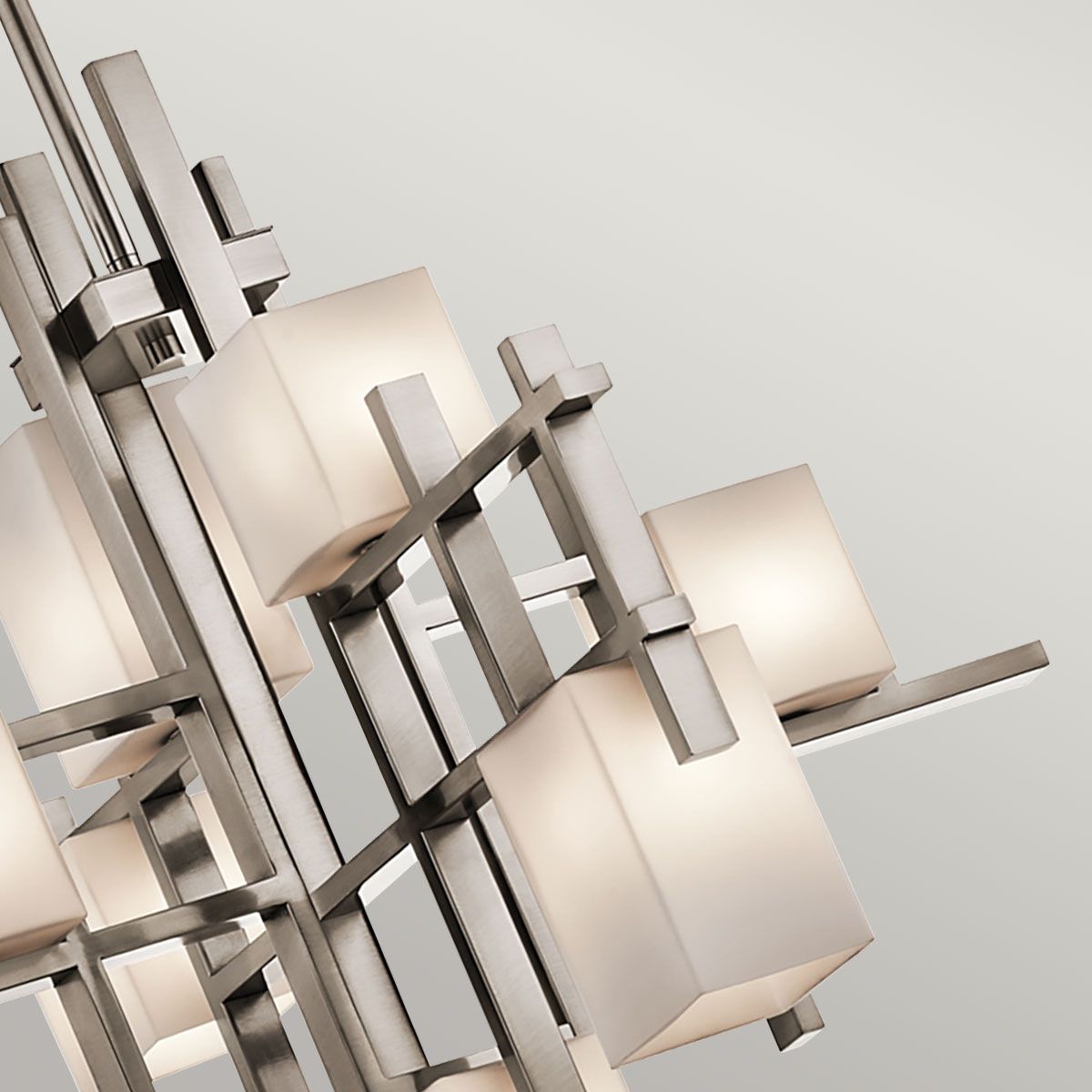 Kronleuchter City Lights mit 7 Lichtern, klassisches Zinn