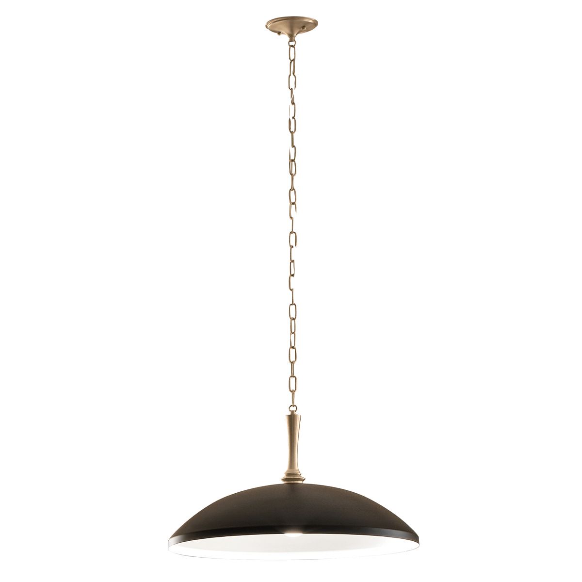 Kichler Delarosa 1 lt Deckenpendelleuchte – Schwarz und Champagnerbronze - Elsteadlighting - leuchtengrosshandel24