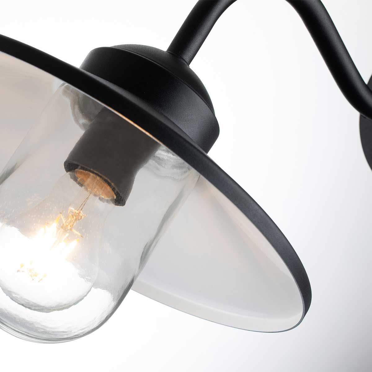 Klampenborg 1 - flammige Wandlaterne mit PIR - Schwarz - Elsteadlighting - KLAMPENBORG - PIR - BK