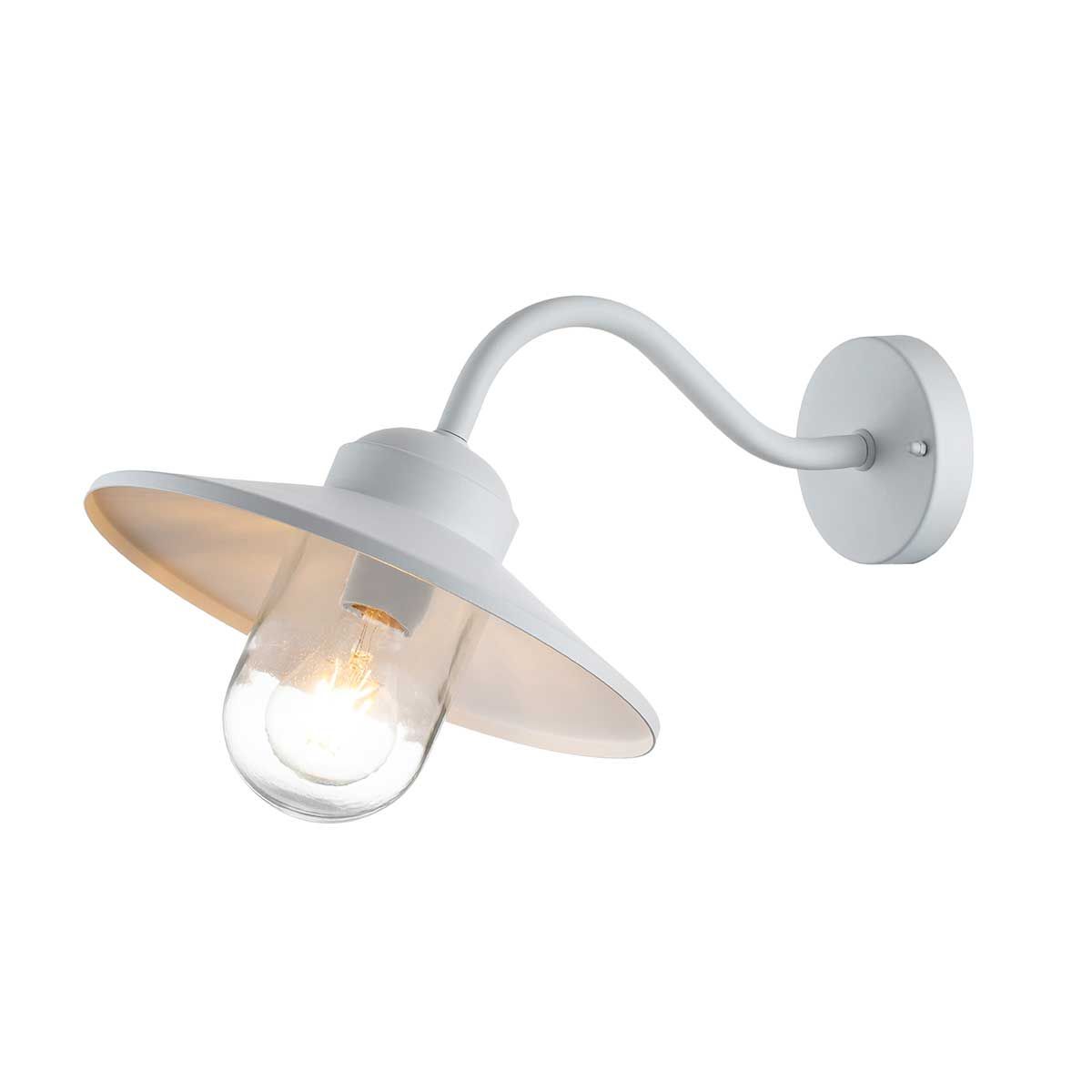 Klampenborg 1 - flammige Wandlaterne - Weiß - Elsteadlighting - KLAMPENBORG - WHT