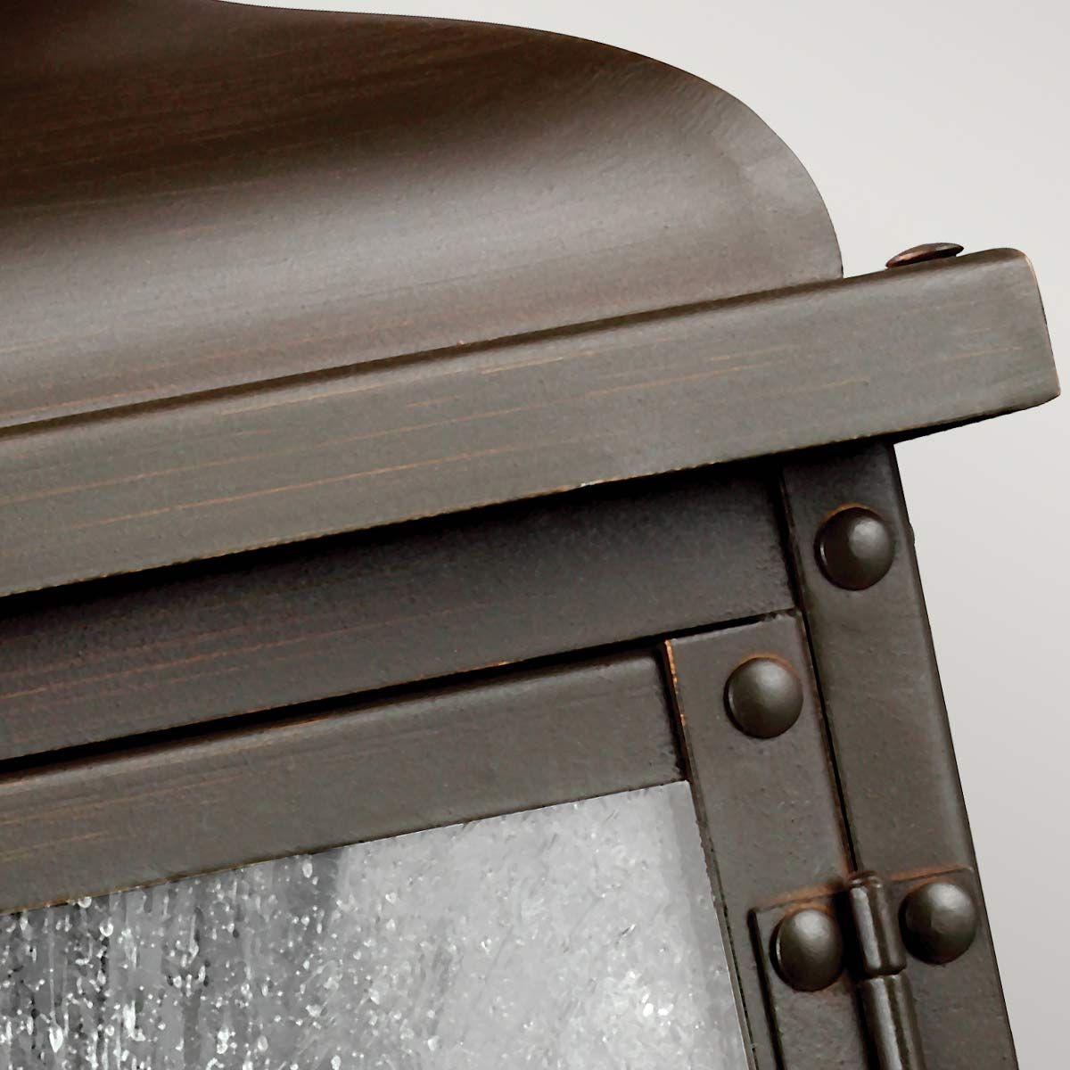 Kleine Wandlaterne Pediment mit 2 Lichtern, dunkles gealtertes Kupfer - Elsteadlighting - FE - PEDIMENT - S