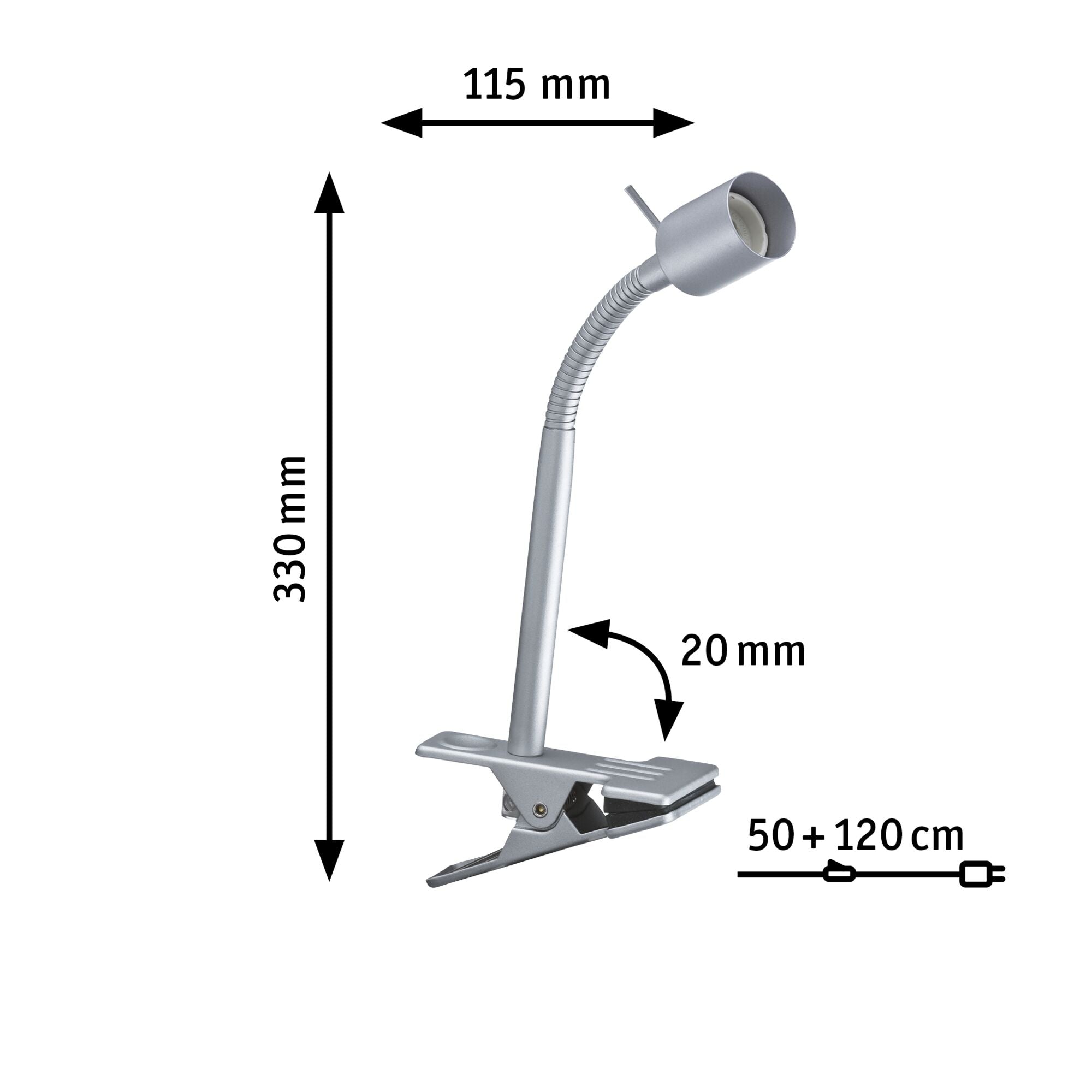 Klemmspot Finja Chrom matt 230V GU10 - Paulmann - 95426