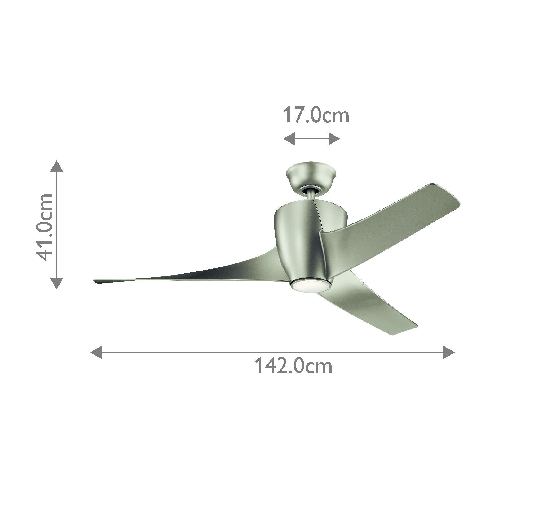 Phree - 56 Zoll / 142 cm Ventilator - Gebürstetes Nickel