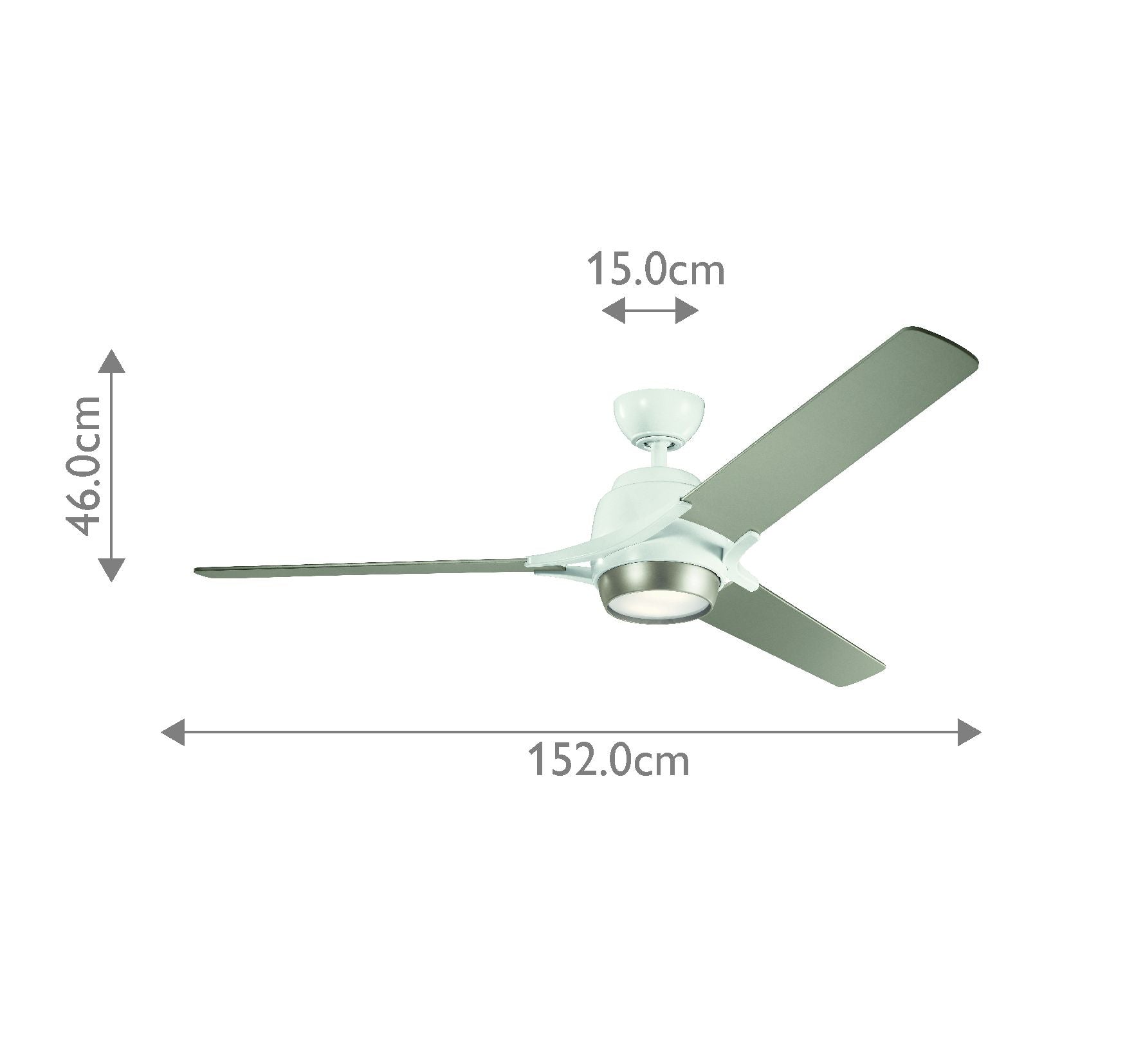 Zeus - 60 Zoll / 152 cm Ventilator - Weiß