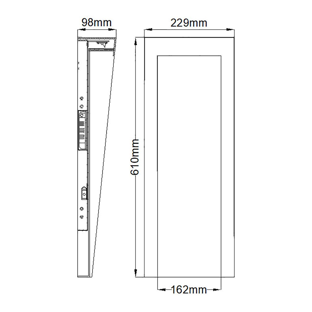 Konische LED - Wandlaterne - Strukturiertes Schwarz - Elsteadlighting - HK - TAPER - L - TBK