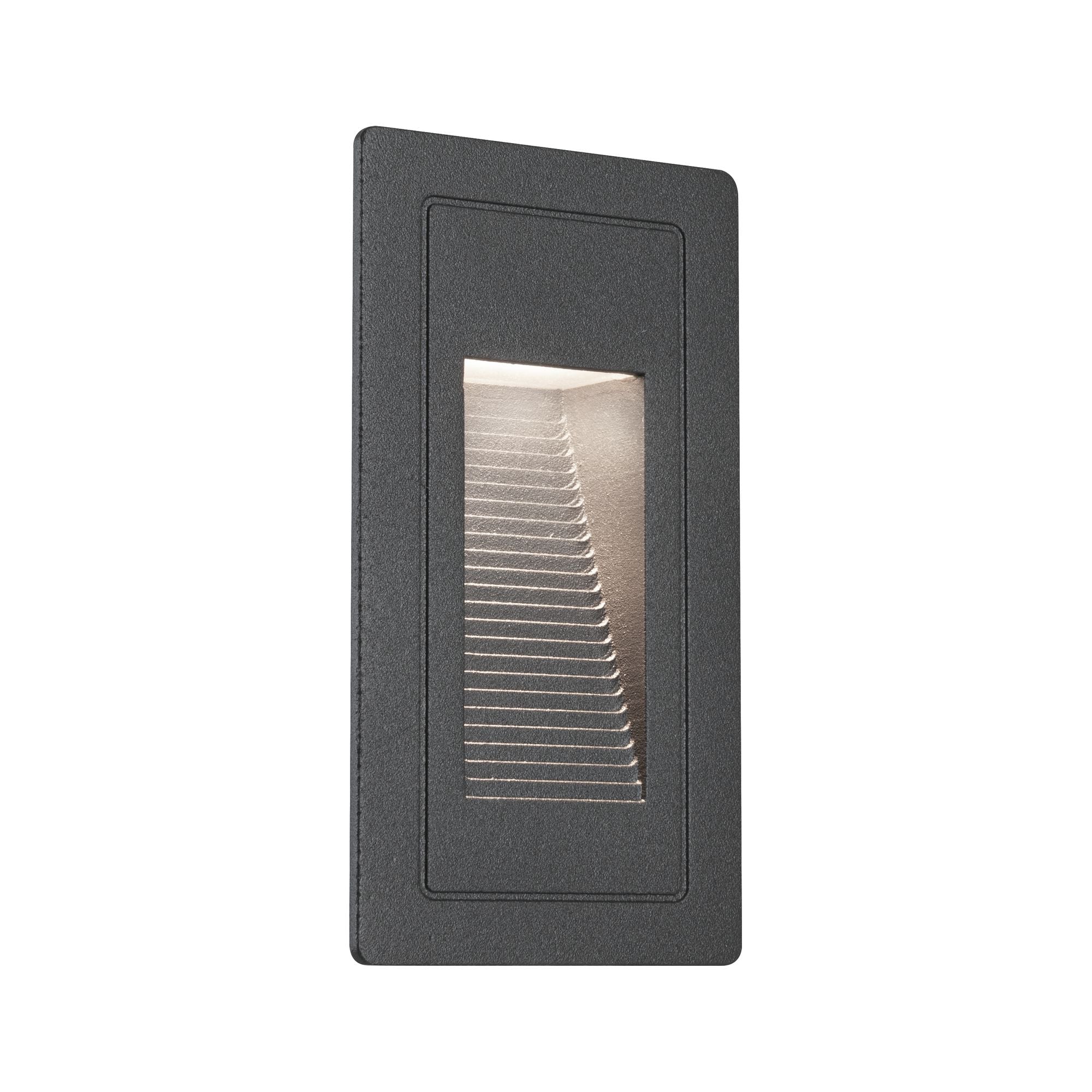 LED Außenwandeinbauleuchte High IP44 eckig 103x58mm 3000K 4W 30lm 230V Schwarz Aluminium - Paulmann - 94382