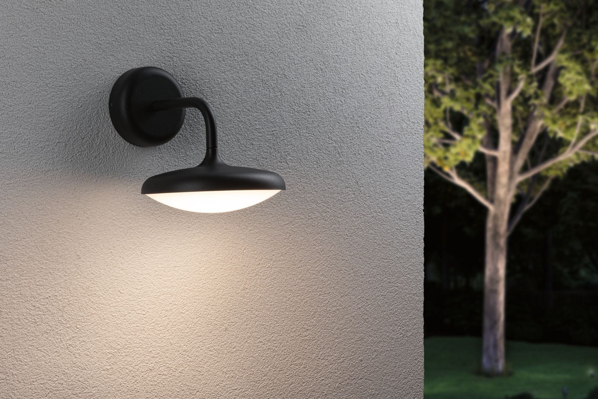 LED Außenwandleuchte Nostro IP44 rund 180x250mm 3000K 10W 900lm 230V Anthrazit Aluminium - Paulmann - 94758