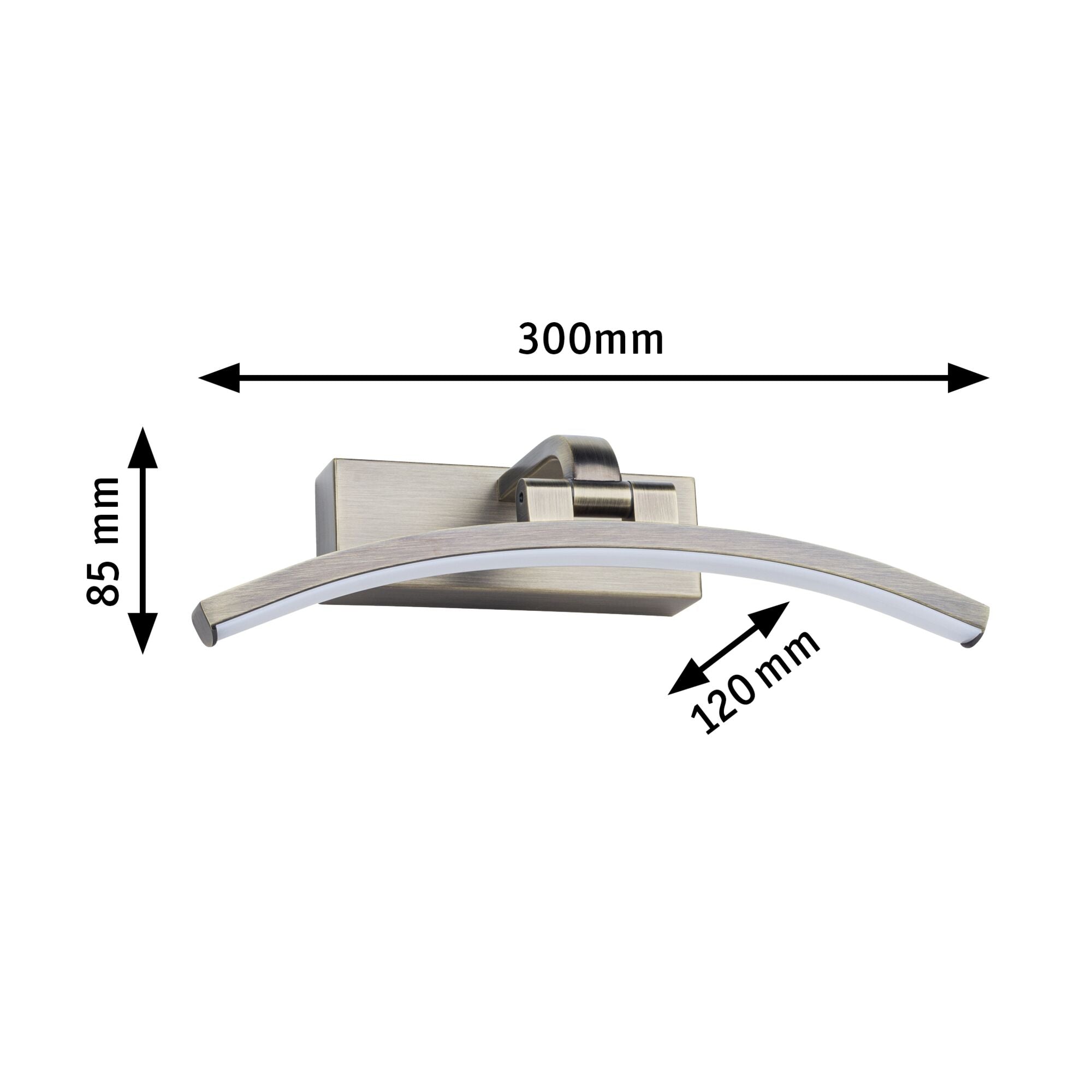 LED Bilderleuchte Bento 3000K 300lm 230V 6W Altmessing - Paulmann - 95559