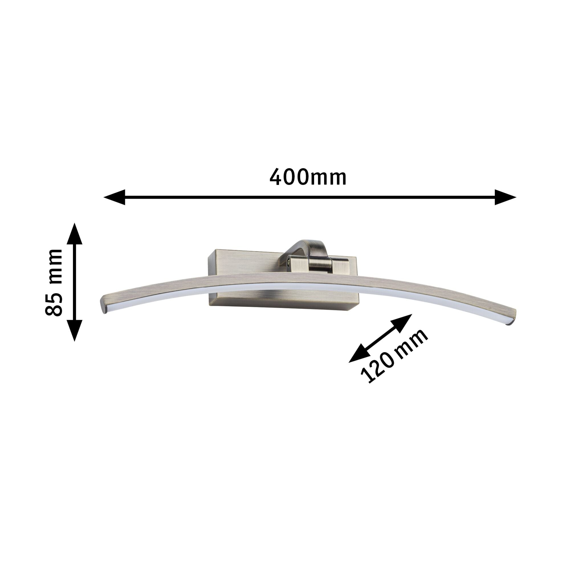 LED Bilderleuchte Bento 3000K 480lm 230V 8,5W Altmessing - Paulmann - 95560